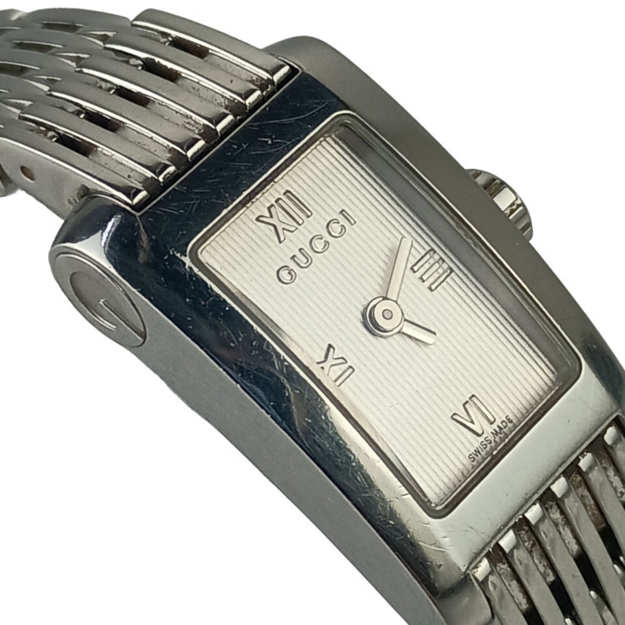 GUCCI G-Metro 8600L Silver Stainless Steel Women's Watch, 2 Hands, Quartz — Good