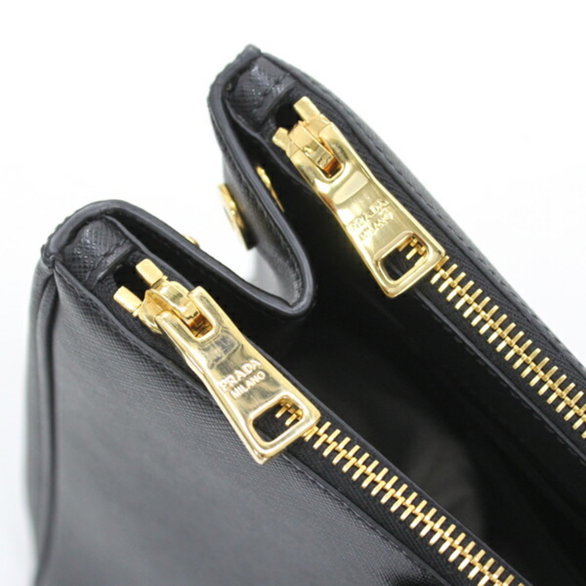 Prada Galleria handbag, tote bag, shoulder Saffiano leather, black, women's, 1BA786 NERO T5896 — New - Store Return
