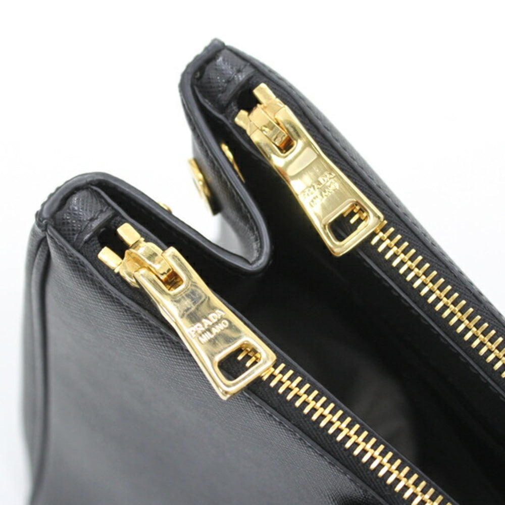 Prada Galleria handbag, tote bag, shoulder Saffiano leather, black, women's, 1BA786 NERO T5896 — New - Store Return