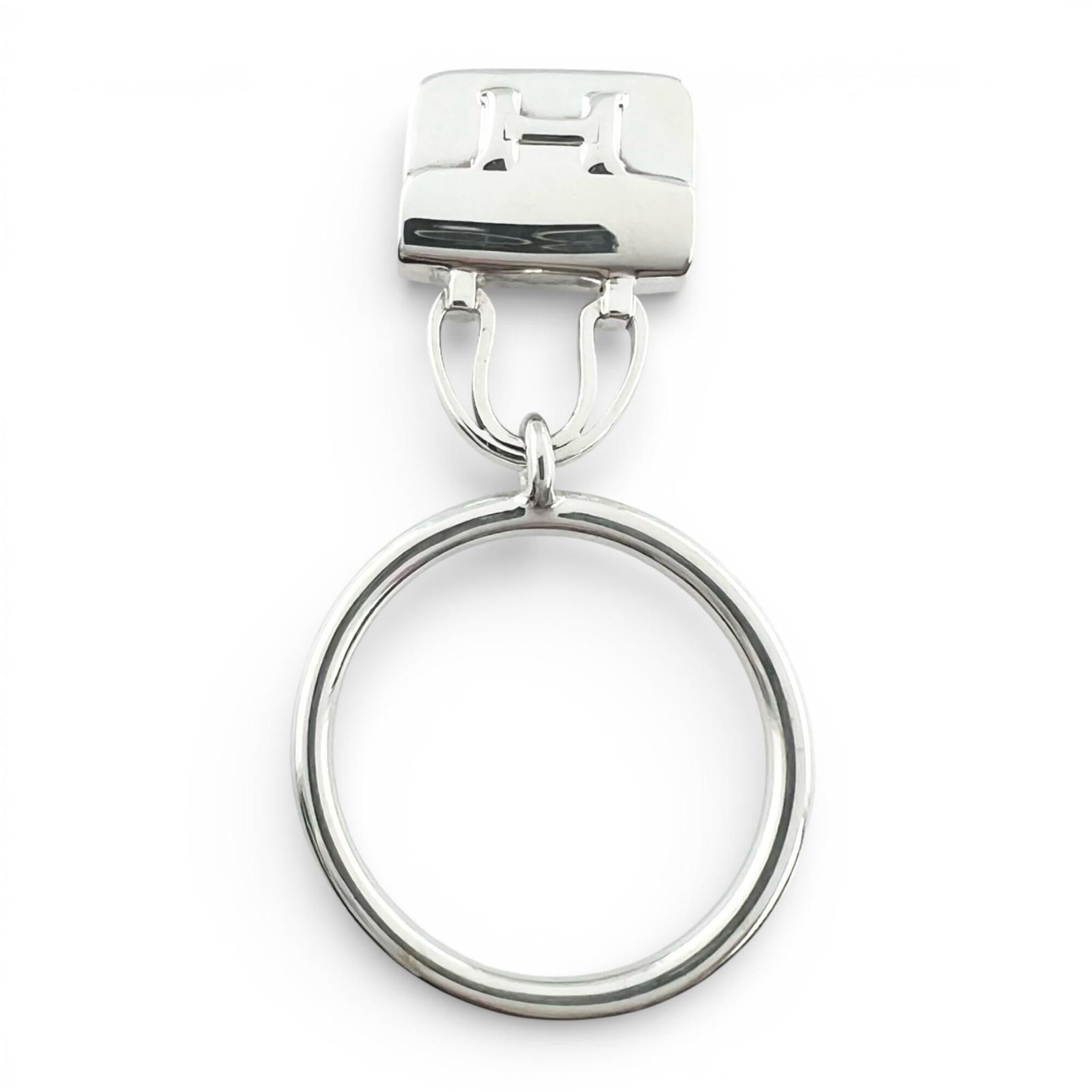 HERMES Amulette Constance Ring, AG925, 2020 model, Silver, Size 54, Made in France, Weight: 6.8g, Women's — Like New
