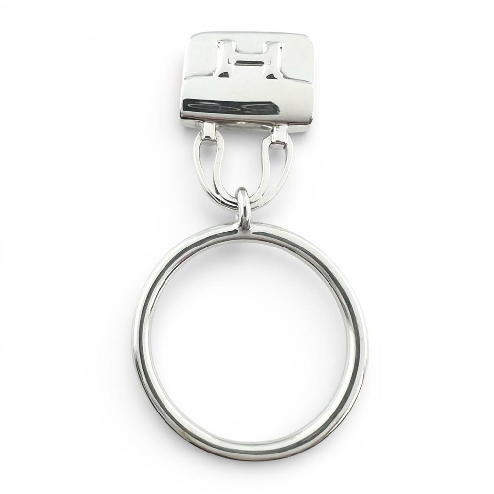 HERMES Amulette Constance Ring, AG925, 2020 model, Silver, Size 54, Made in France, Weight: 6.8g, Women's — Like New
