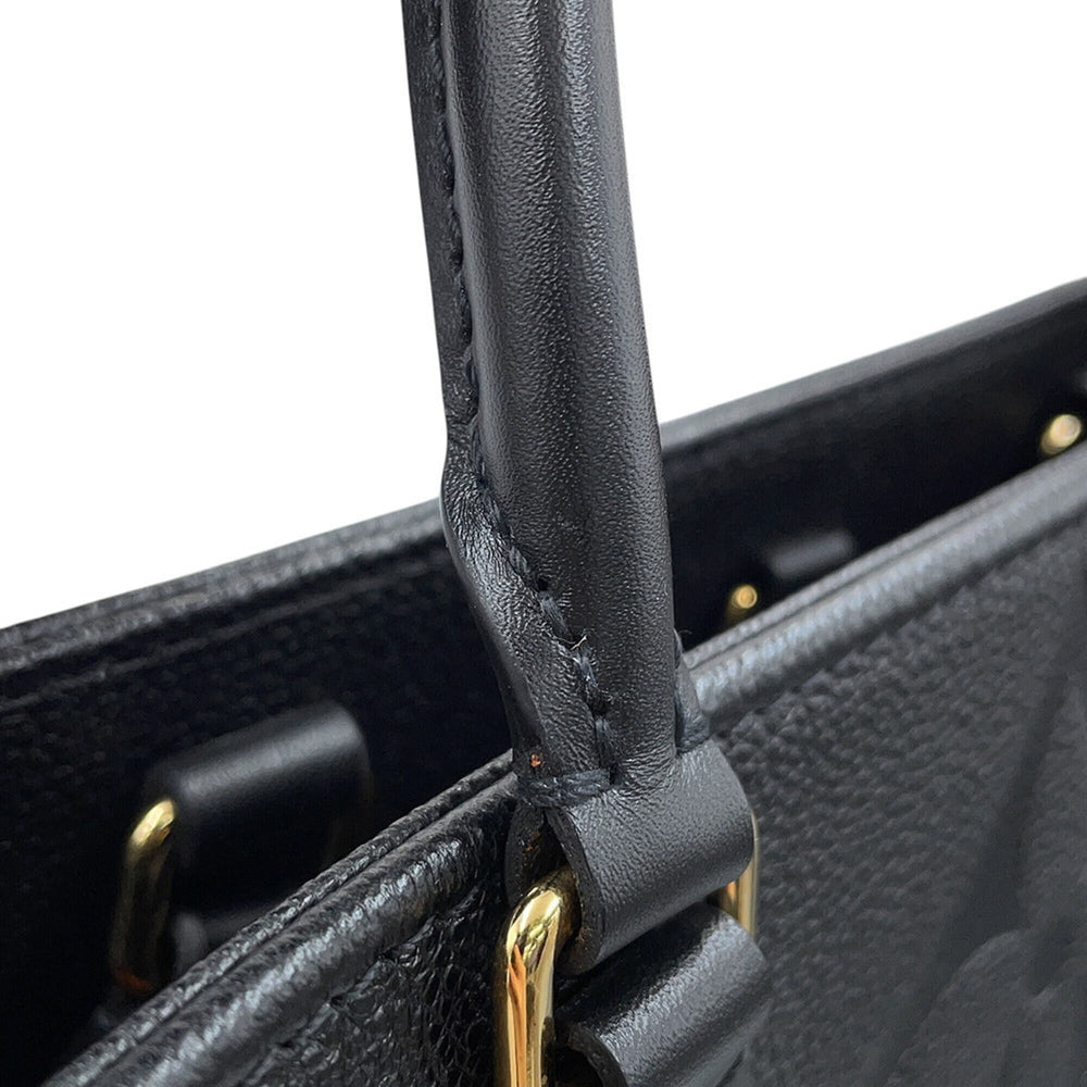 Louis Vuitton Monogram Empreinte OnTheGo GM Tote Bag M44925, Handbag, 2-way Shoulder Bag, Black, Monogram, LOUIS VUITTON — Like New