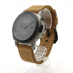 PANERAI Luminor Marina Tutto Grigio Titanium Carbotech Leather Strap Grey Dial Men's AT Automatic Watch PAM01662 — Very Good