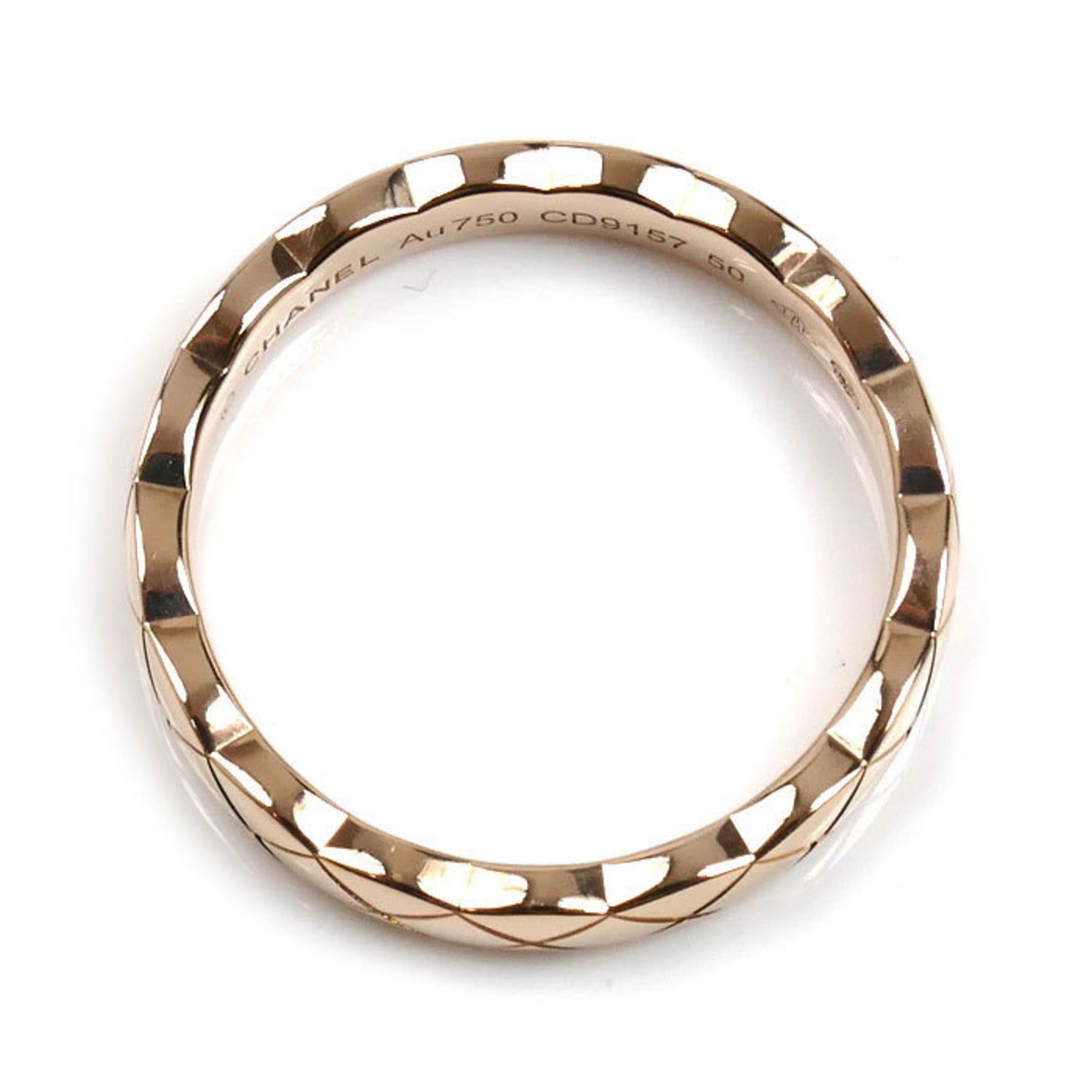 CHANEL 18K Pink Gold Coco Crush Ring J11785 Size 9.5 (50cm) 3.6g Women's