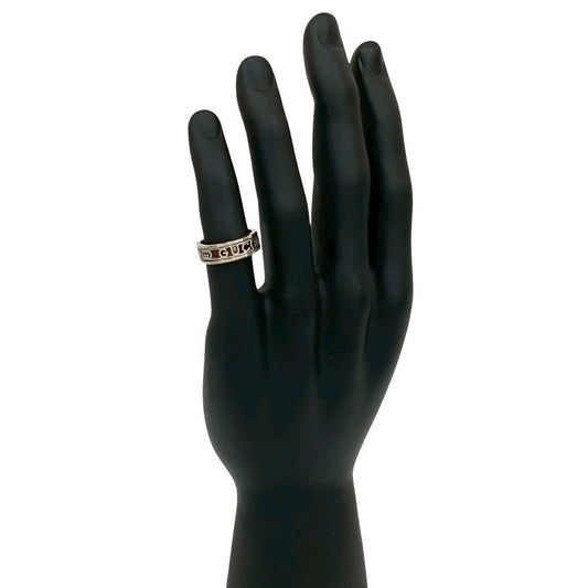 GUCCI Gucci Logo Silver 925 Ring, Size 12, for Men and Women, 92267