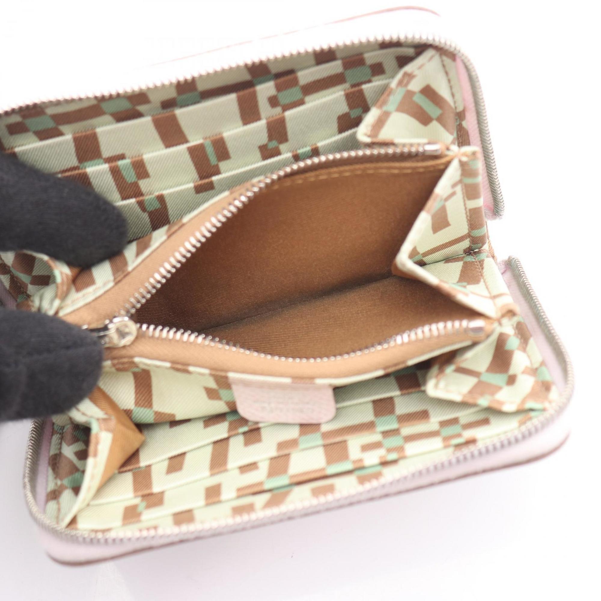 Hermes Hermès Azap Compact Silkin Round Wallet in Calfskin Leather (Cowhide) with Epsom Leather, Pink for Women