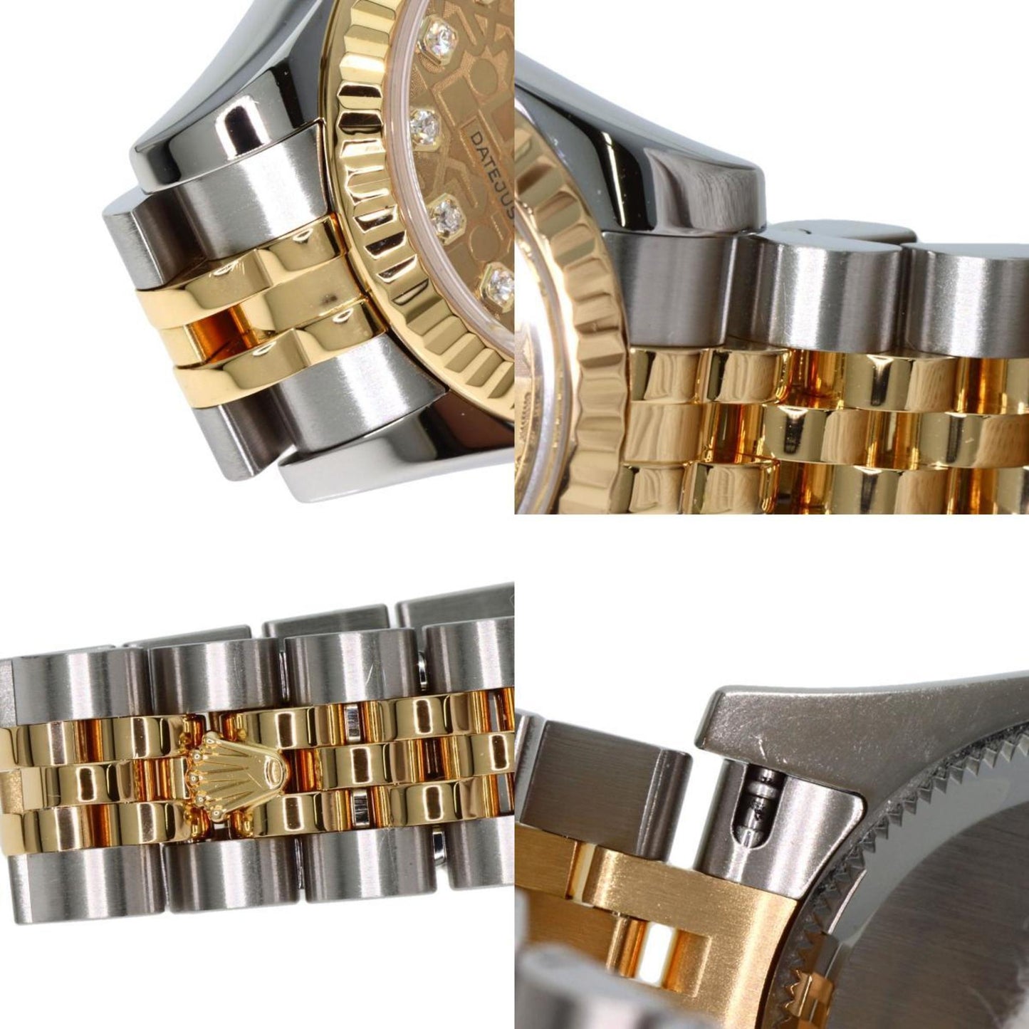 Rolex 179173G Datejust 10P Diamond Watch Stainless Steel SSxK18YG Ladies ROLEX