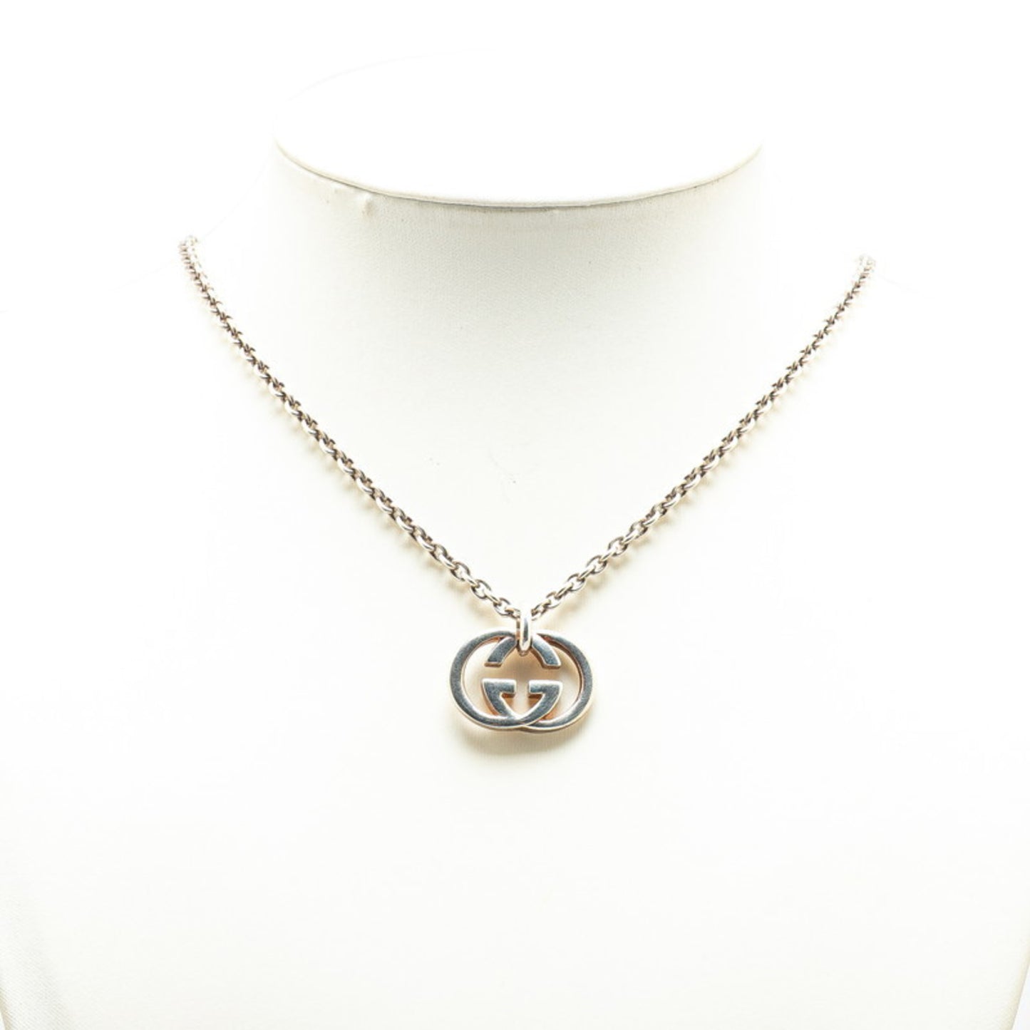 Gucci Interlocking G Chain Pendant Necklace 190484 SV925 Silver Women's GUCCI