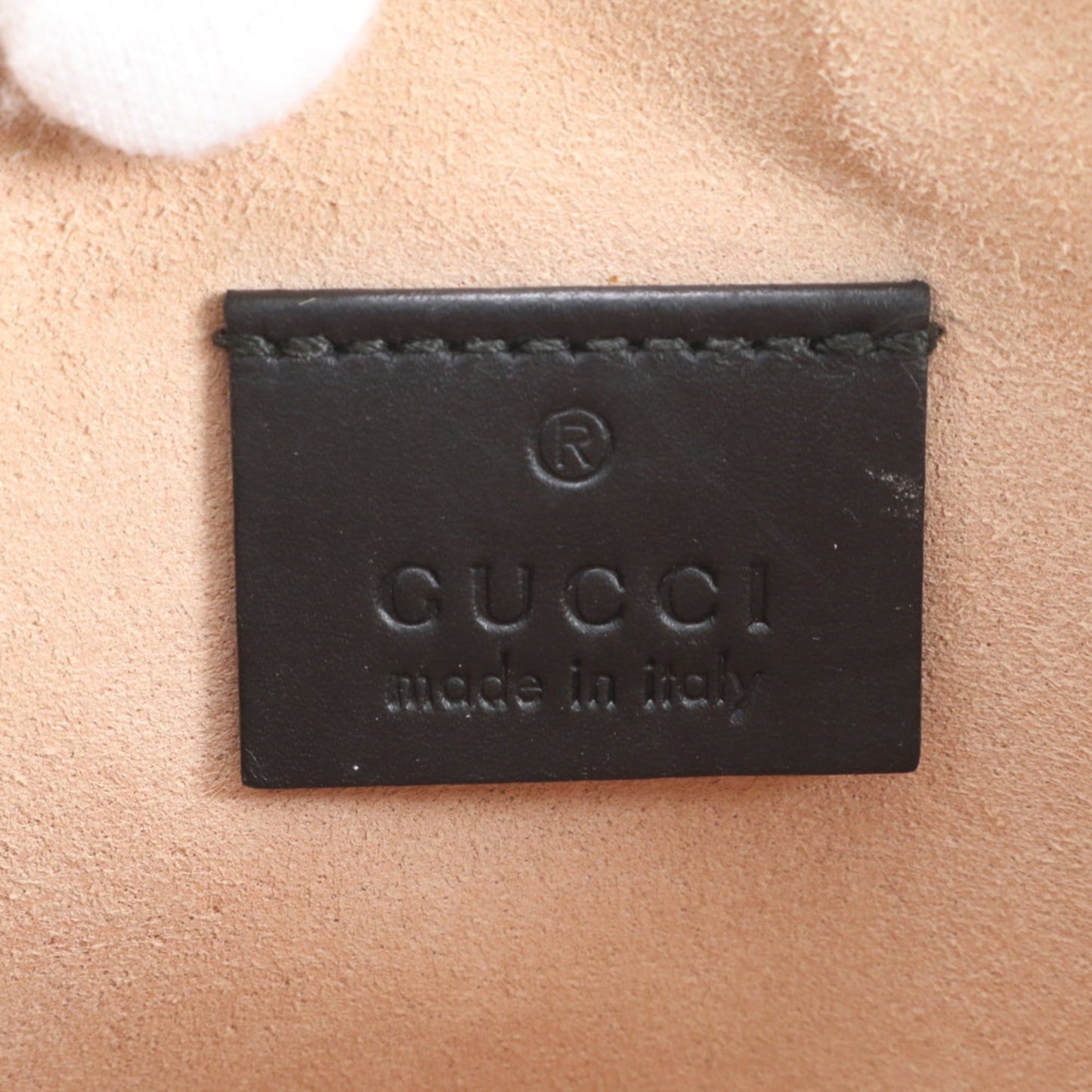 Gucci Ghost Leather Clutch Bag 445597 Pouch Black Men's