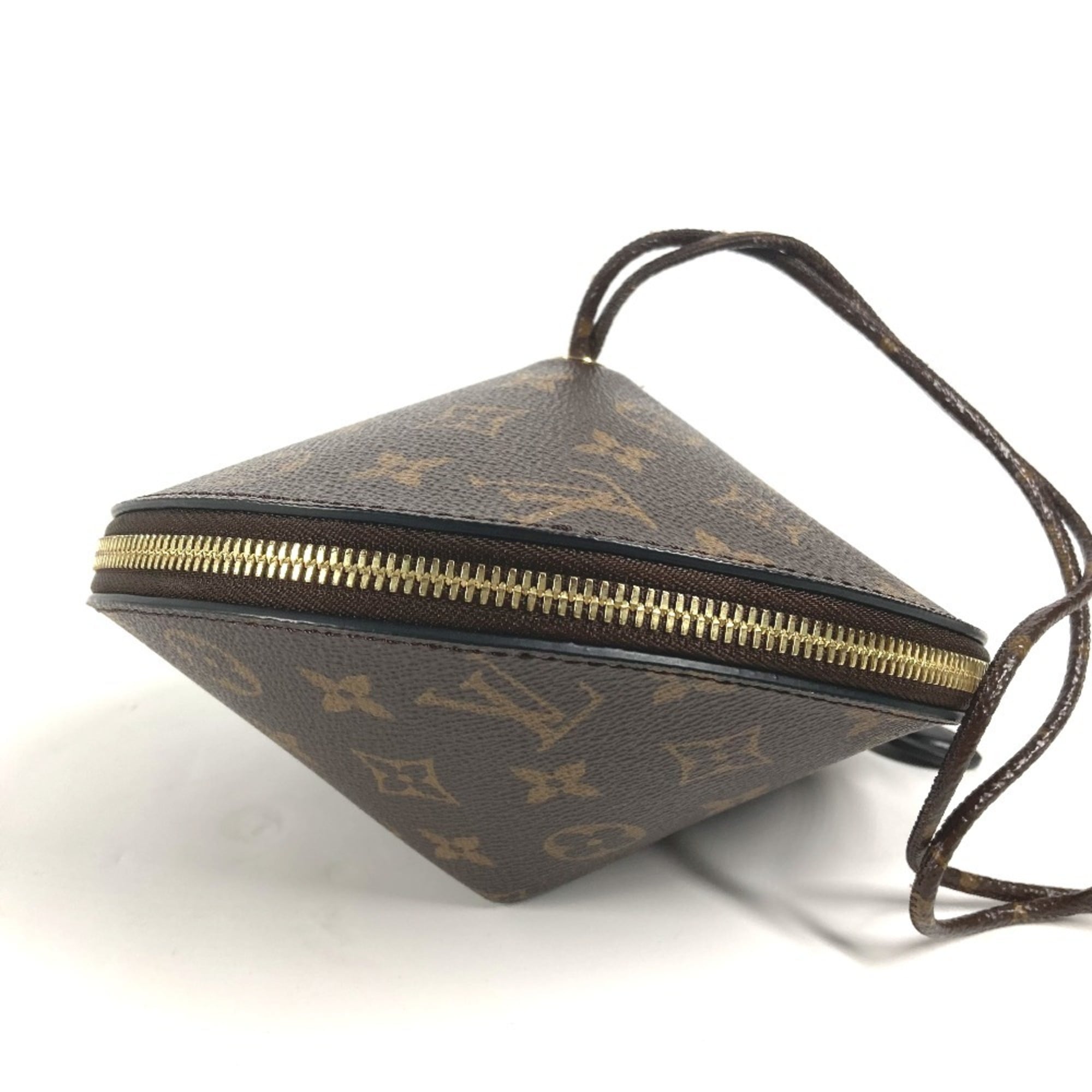 LOUIS VUITTON M44592 Monogram Tupi Bag Pouch Shoulder Handbag Canvas Women's Brown MO-240728-13 — Like New