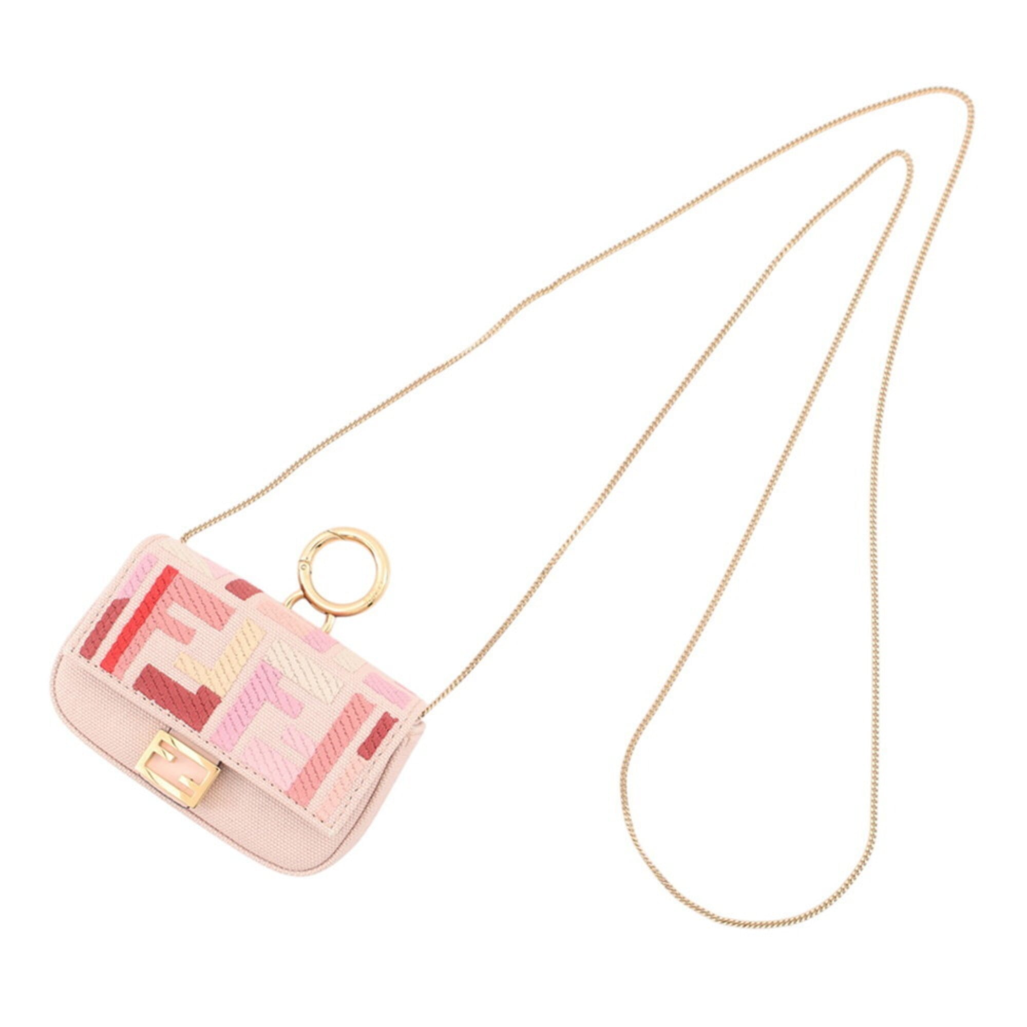 Fendi accessory bag charm Nano Baguette canvas 7AR844 FENDI — Like New