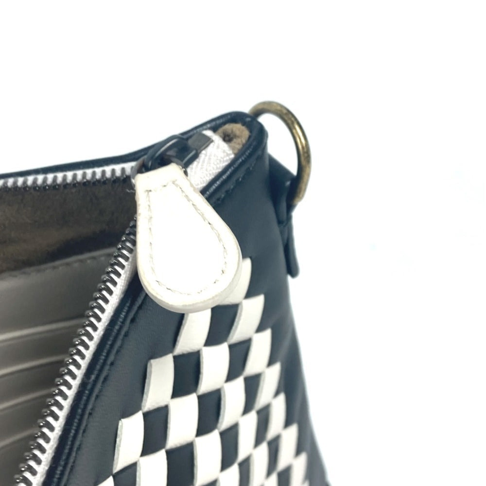 BOTTEGA VENETA Bottega Veneta Pochette Intrecciato Bag Clutch Pouch Chain Shoulder Leather Men Women Black G-241025-23 — New - Store Return