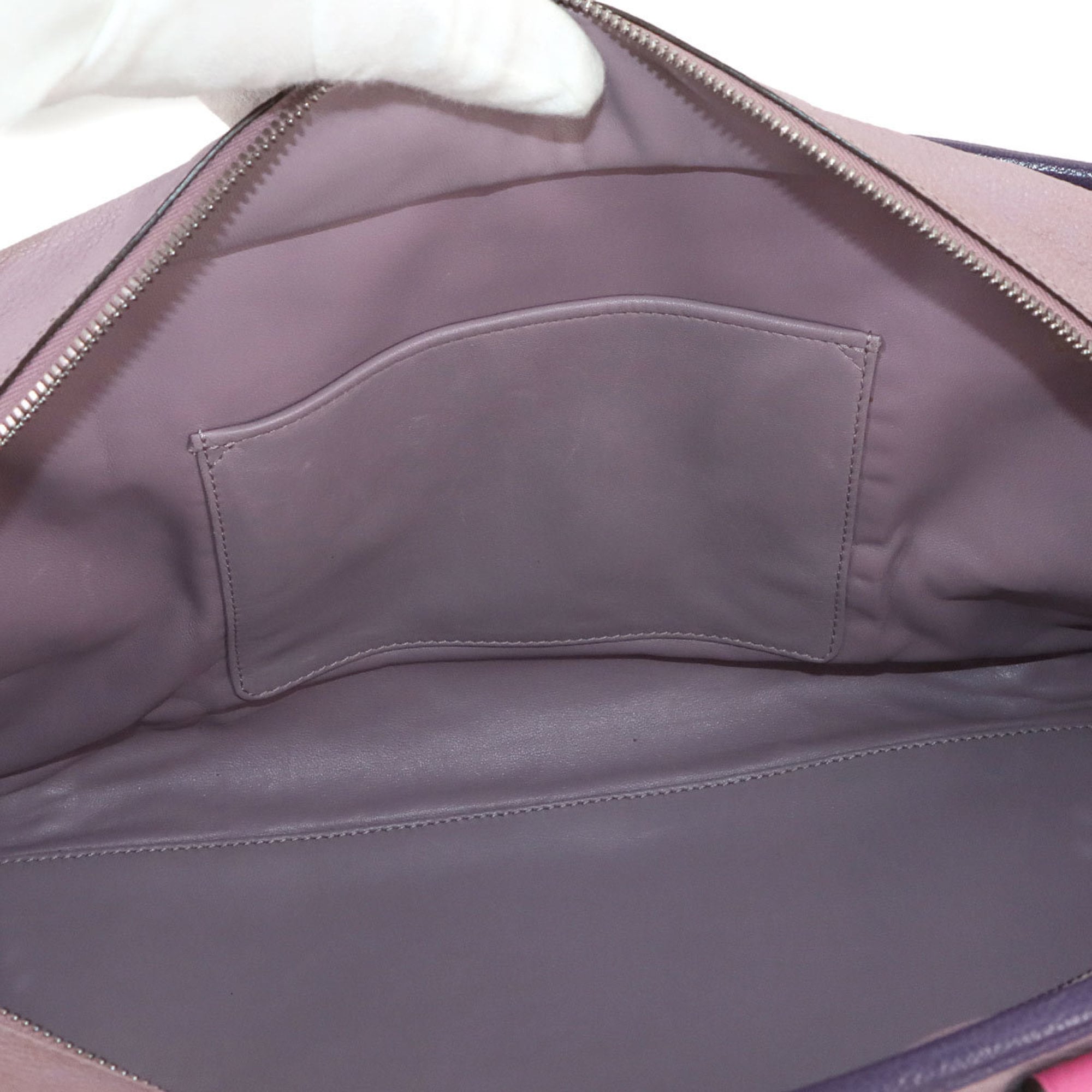 LOEWE Amazona 36 Handbag in Pink and Purple Leather with Silver Hardware (Product Code: 352.35AA22)