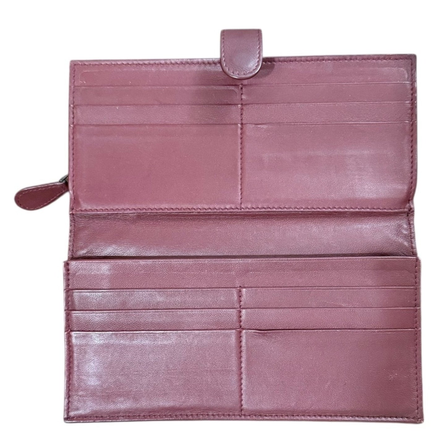 BOTTEGA VENETA Intrecciato Bifold Long Wallet for Men and Women, Bordeaux