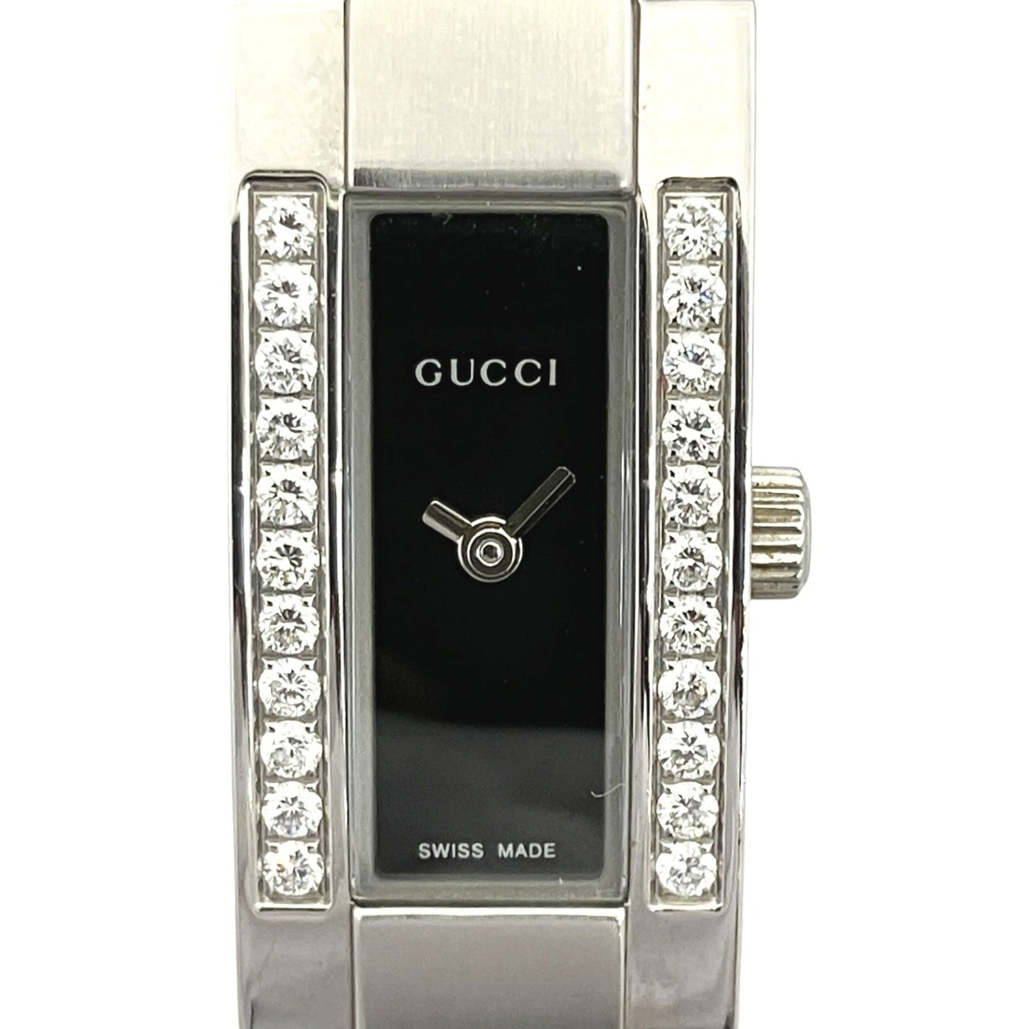 Gucci watch, total weight 74.6g, stainless steel, quartz movement, black dial, 4600L — Good