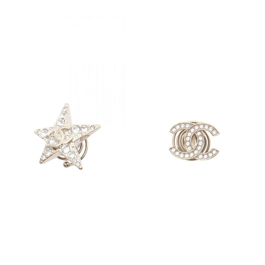 CHANEL Coco Mark Star Accessory GP (Gold Plated) Rhinestones Women's Gold/Clear