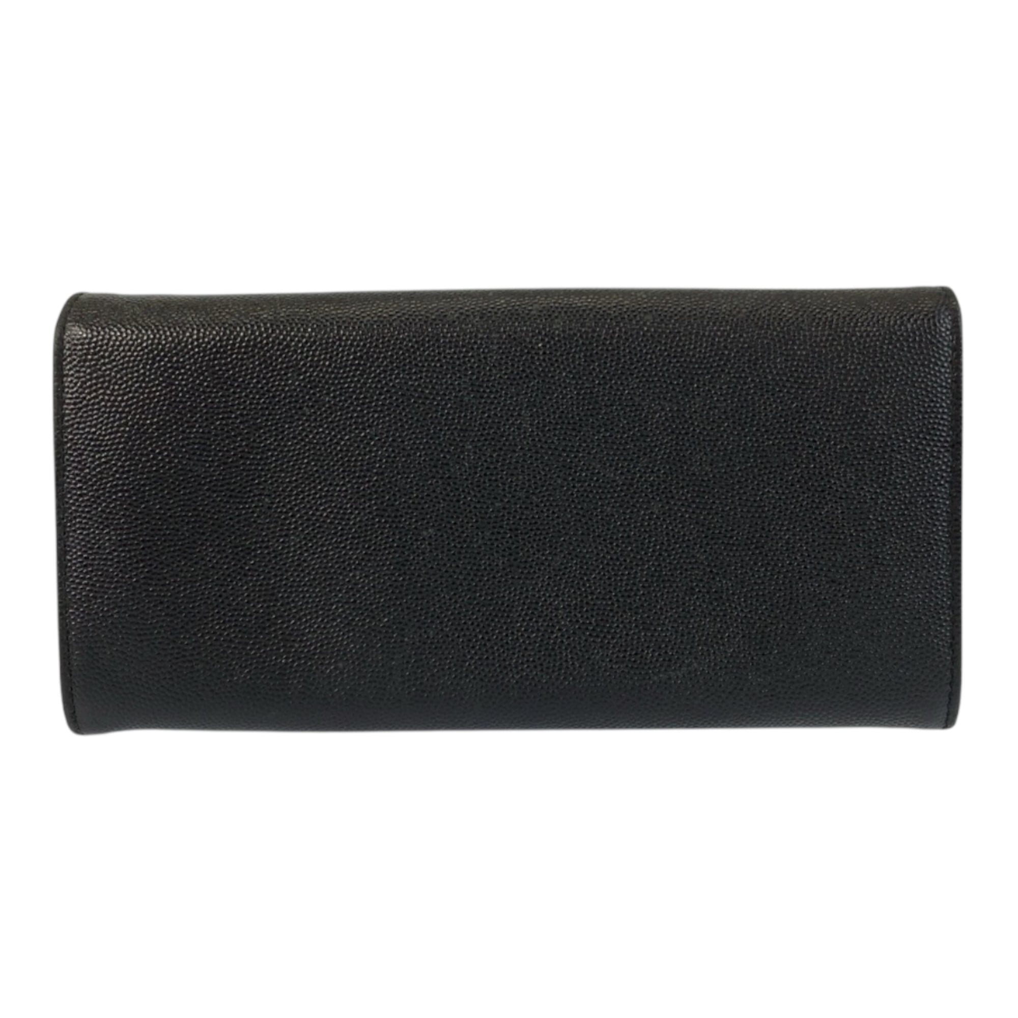 Christian Dior CD logo black leather long wallet with gold hardware, MC0131, women's, 600486