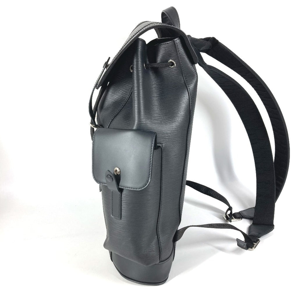 LOUIS VUITTON M53413 Epi Supreme Collaboration Christopher PM Backpack Bag Rucksack Leather Men's Noir Black — Like New