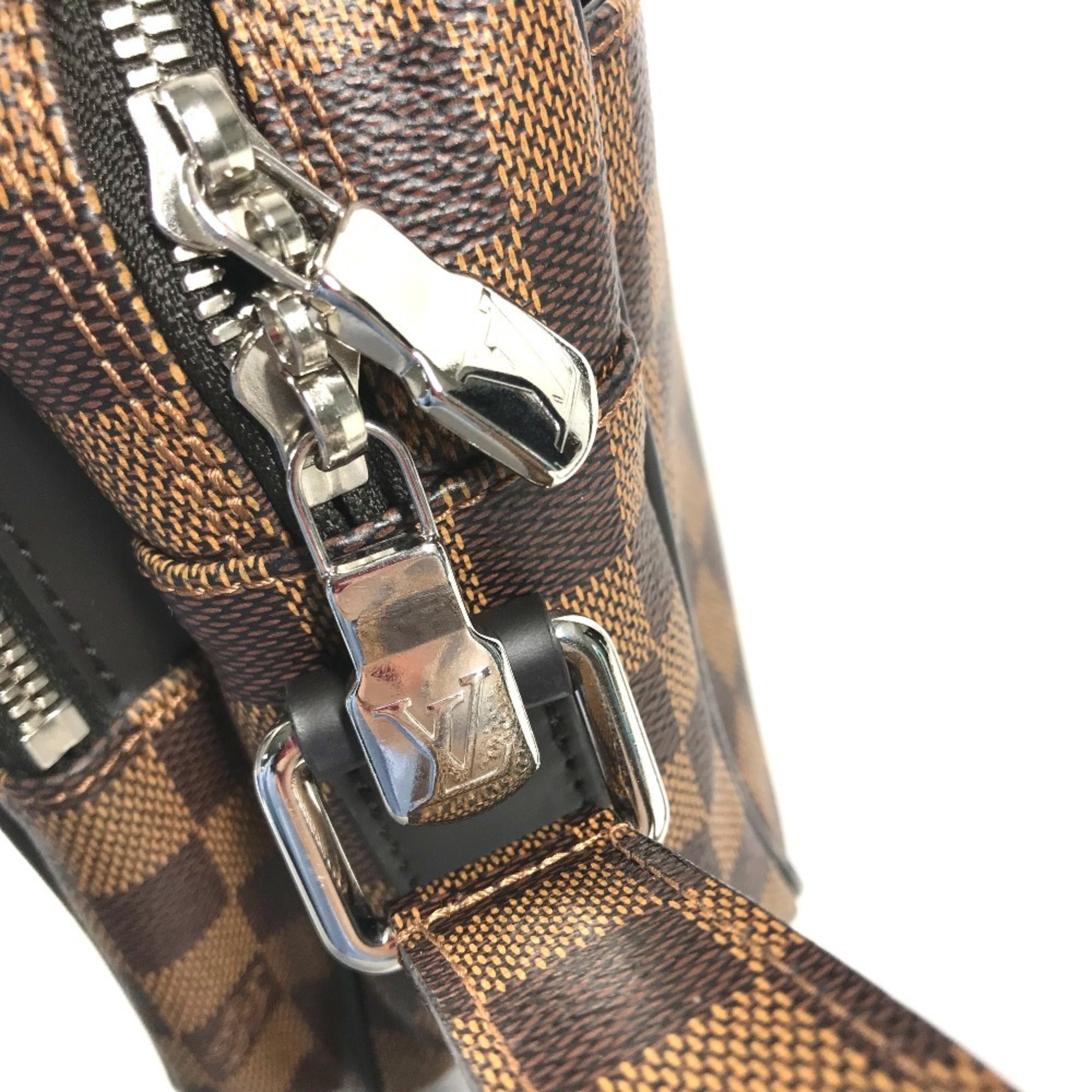 LOUIS VUITTON N42704 Damier Dinos Chapman Nile PM Shoulder Bag Canvas Men's Ebene Brown G-240825-44 — Like New