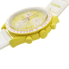 Like new Omega x Swatch Mission to the Sun Speedmaster SO33J100 Quartz Watch with Nylon and Bioceramic Yellow 1302OMEGA S033J100 Men's — Like New