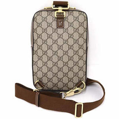 Gucci Interlocking G Sling Bag Body GG Supreme Canvas 696016 Brown Beige Unused — New - Store Return