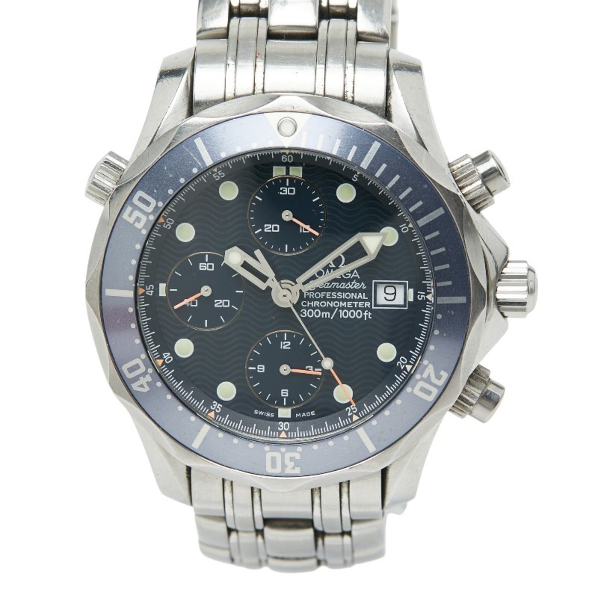 Omega Seamaster 300M Chronograph Watch 2599.80 Automatic (with manual winding) Navy Dial Stainless Steel Men's OMEGA — Good
