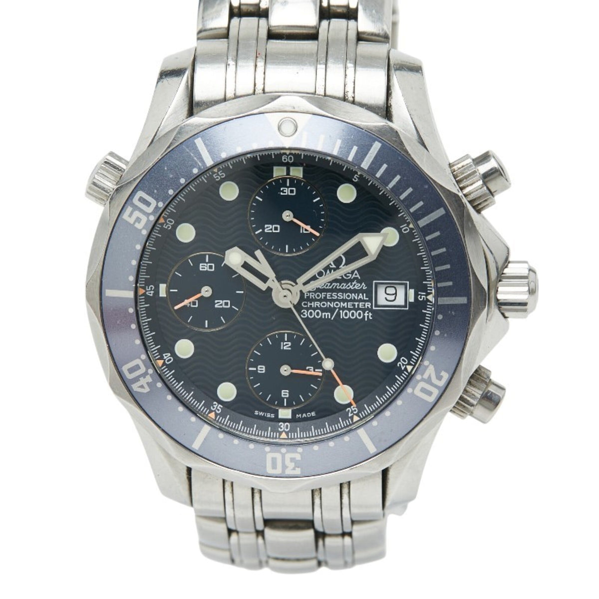 Omega Seamaster 300M Chronograph Watch 2599.80 Automatic (with manual winding) Navy Dial Stainless Steel Men's OMEGA — Good