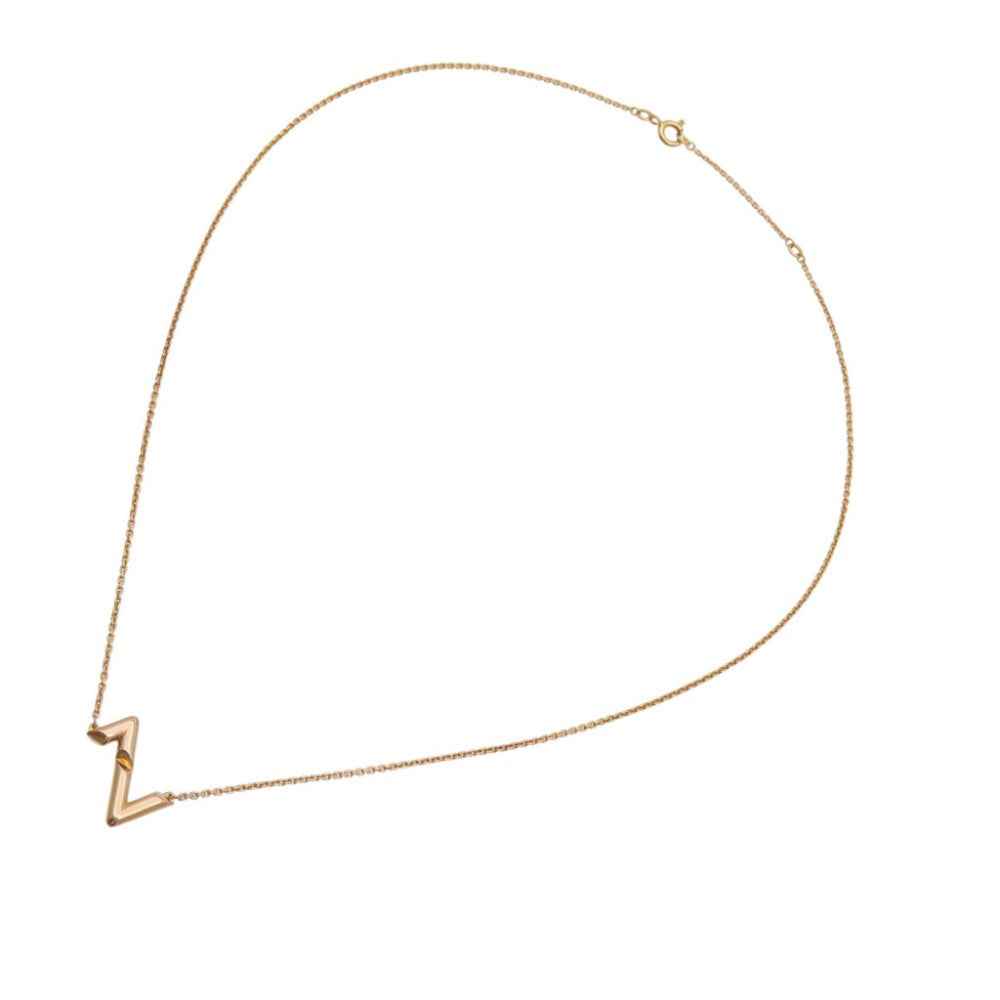 Louis Vuitton LV Vault Upside Down 750PG Necklace 18KPG Pink Gold Q93868 1351 LOUIS VUITTON Jewelry — Like New