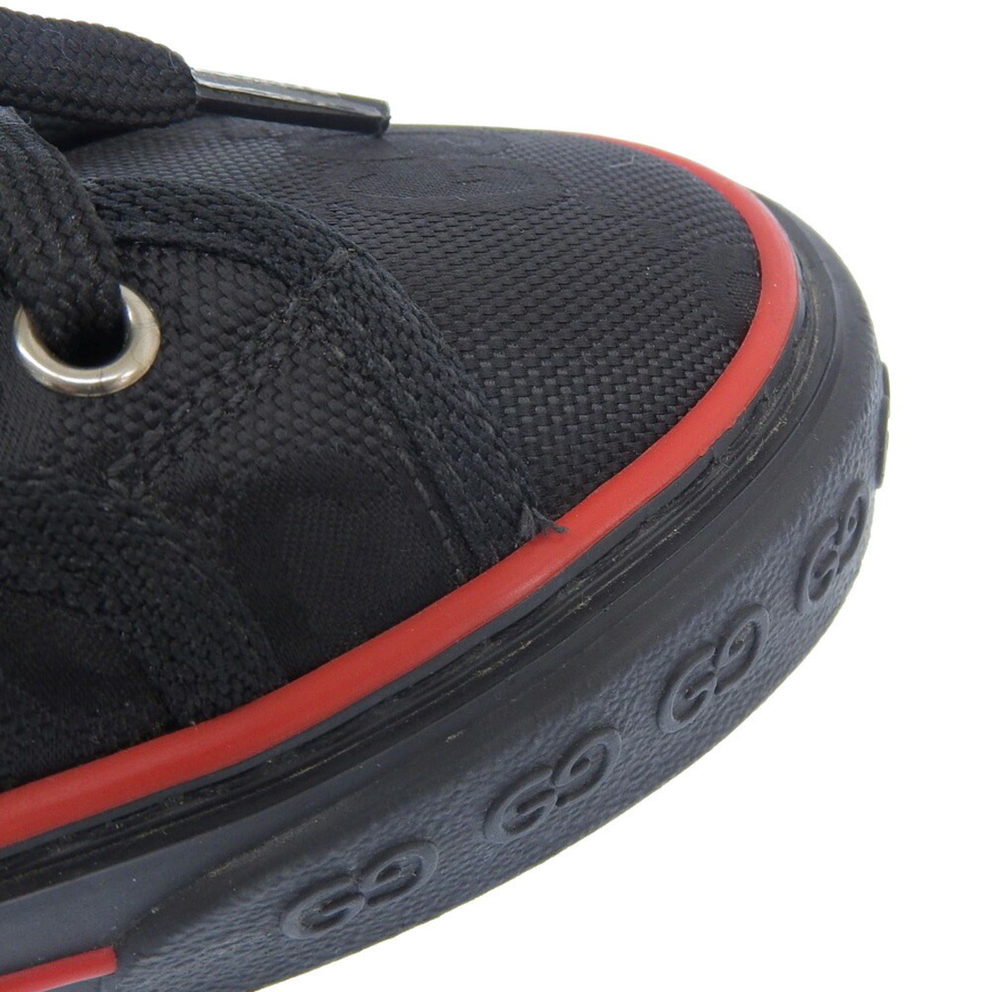 GUCCI Shelly Line GG Canvas Tennis 1977 Off the Grid Shoes Black 6 629242 H9H70 1072 Men's