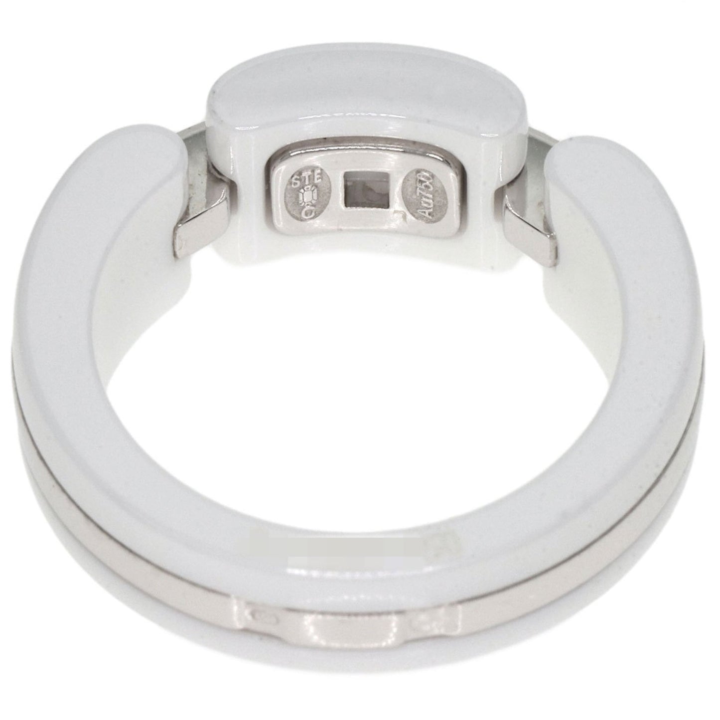 CHANEL Ultra Collection Medium Ring, 18K White Gold and Ceramic, Women's