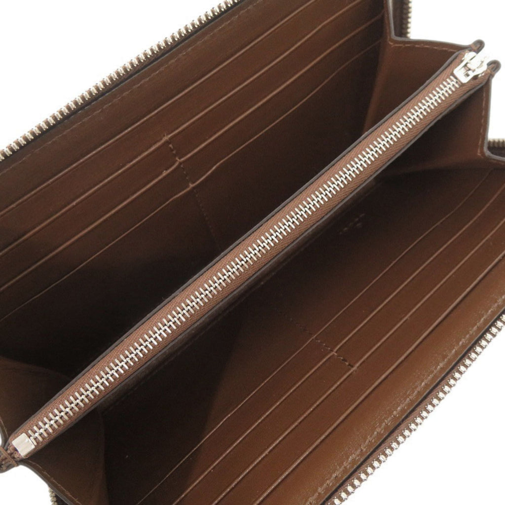 Like new Gucci x Balenciaga The Hacker Project Neo Classic 681710 GG canvas and leather beige/brown round zipper long wallet 1086 GUCCI