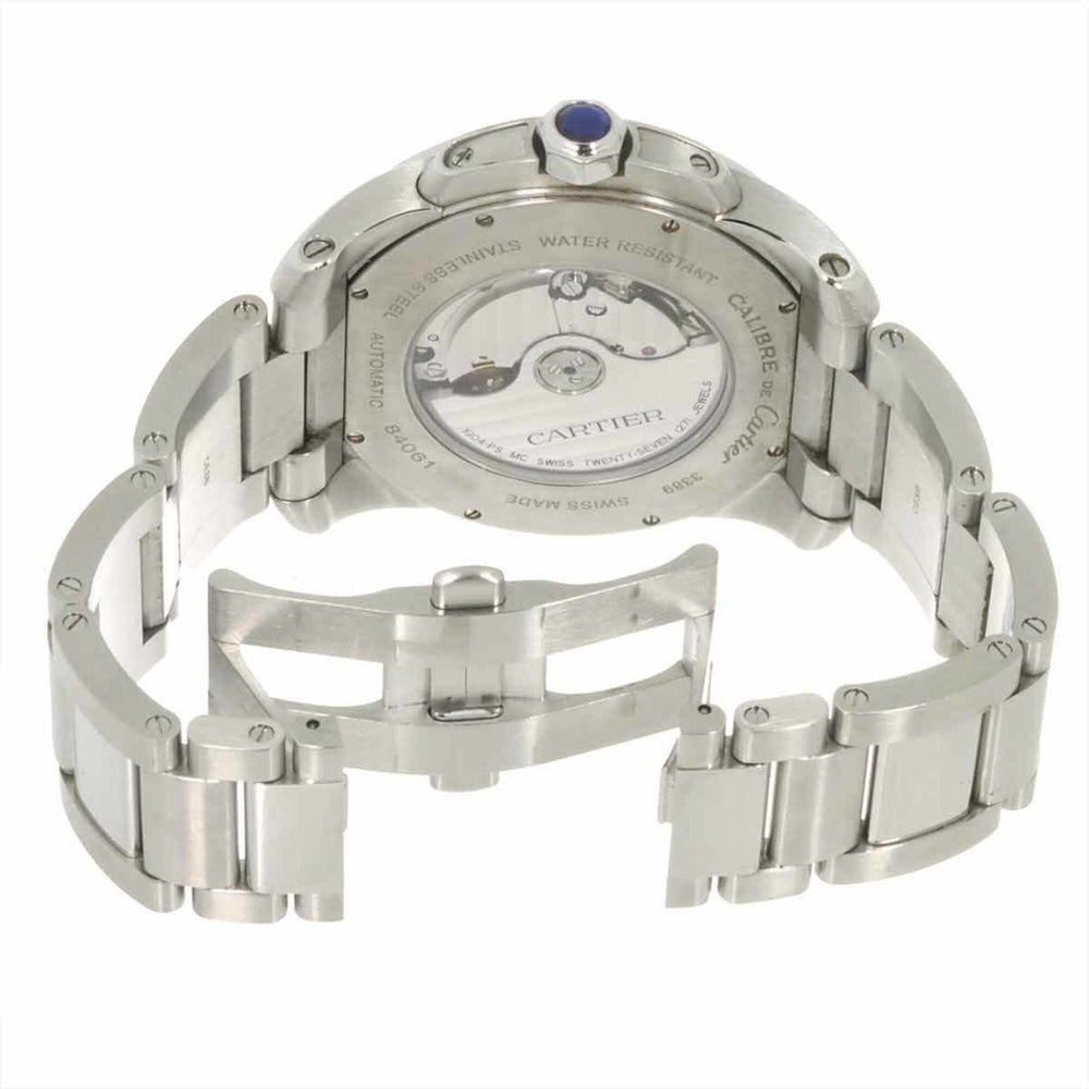 Cartier Calibre de W7100015 Men's Watch, Date, Silver, Small Seconds, Automatic Winding — Very Good
