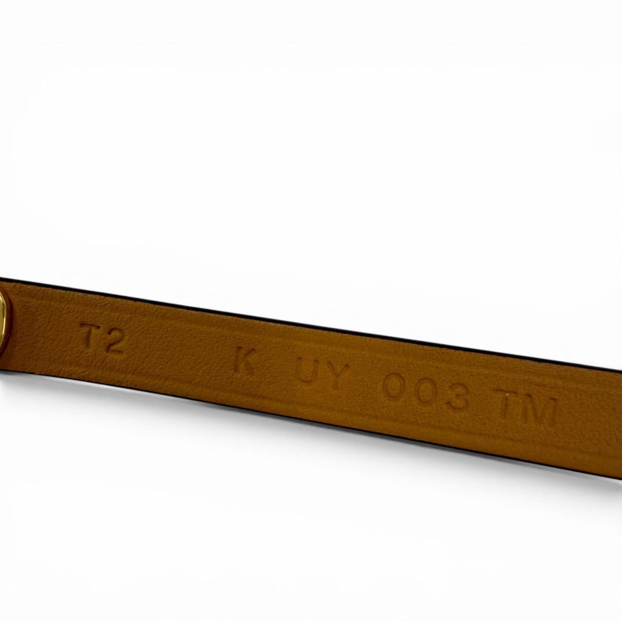 HERMES Pop H Double Tour Leather Bracelet with Golden Yellow Hardware, Red, T2 K Stamp, Made in France, Women's, Box and Dust Bag — Like New