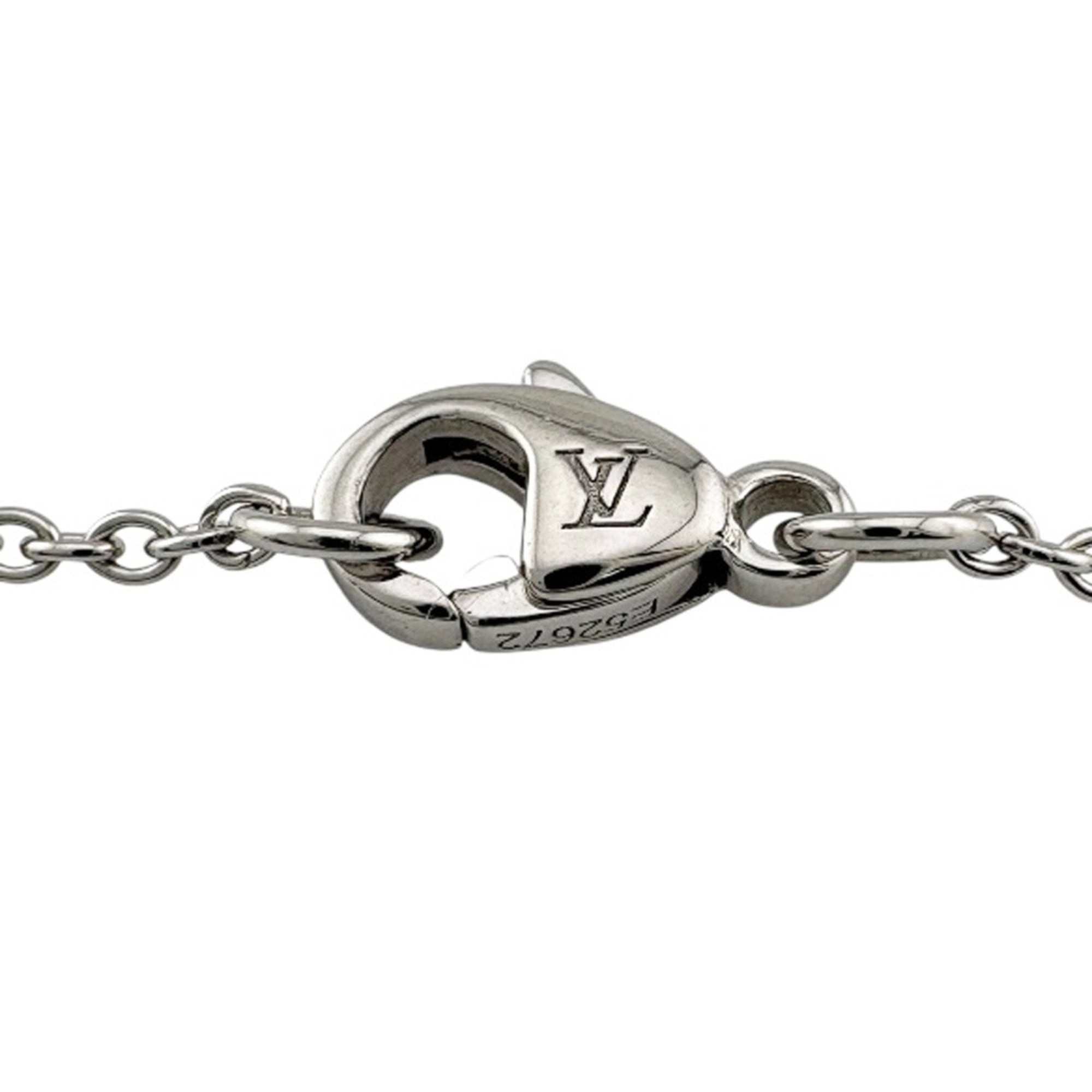 Louis Vuitton Pendant Empreinte Necklace, 18K White Gold, Women's, LOUIS VUITTON — Like New