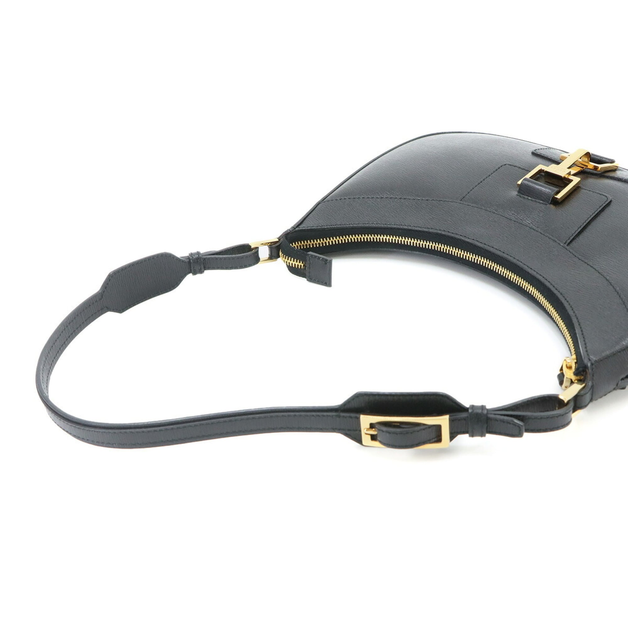 Gucci Shoulder Handbag, Leather, Black, 0014128, Gold Hardware — New - Store Return