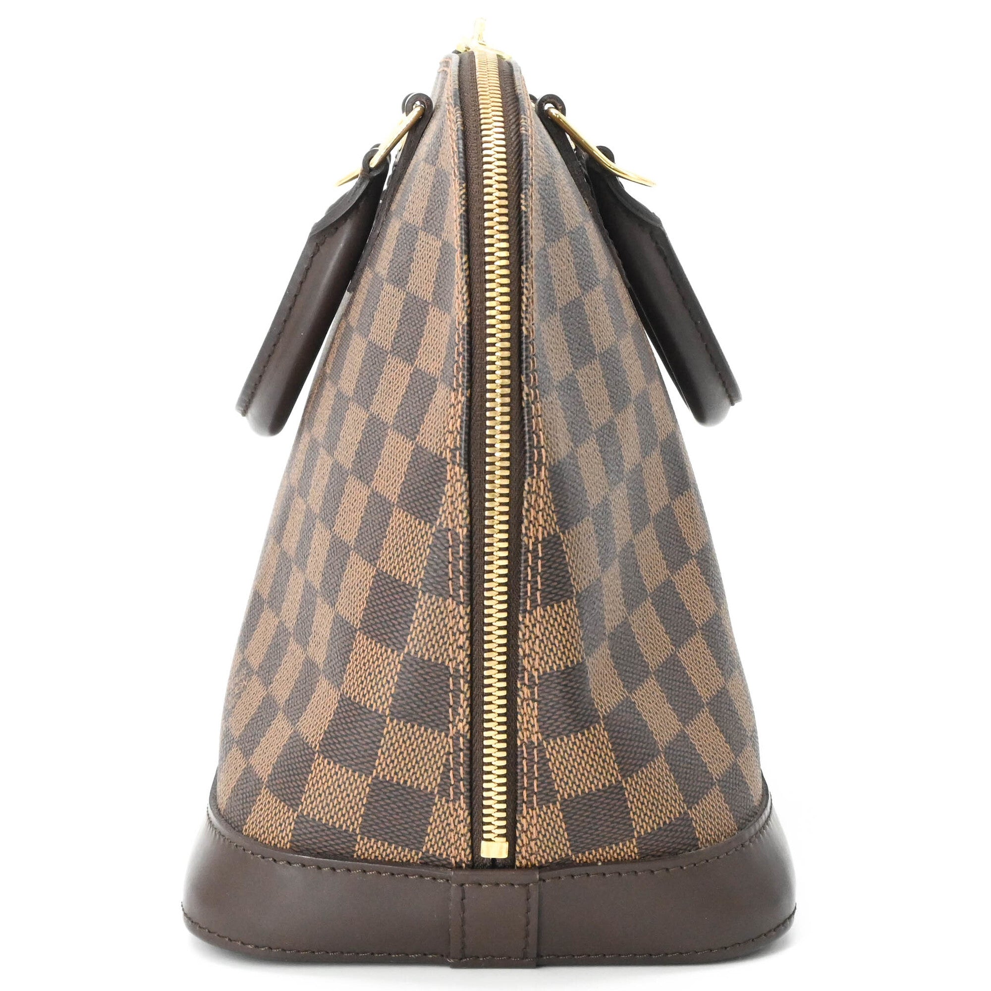 LOUIS VUITTON Alma Damier Ebene Handbag, Brown, N51131 — New - Store Return