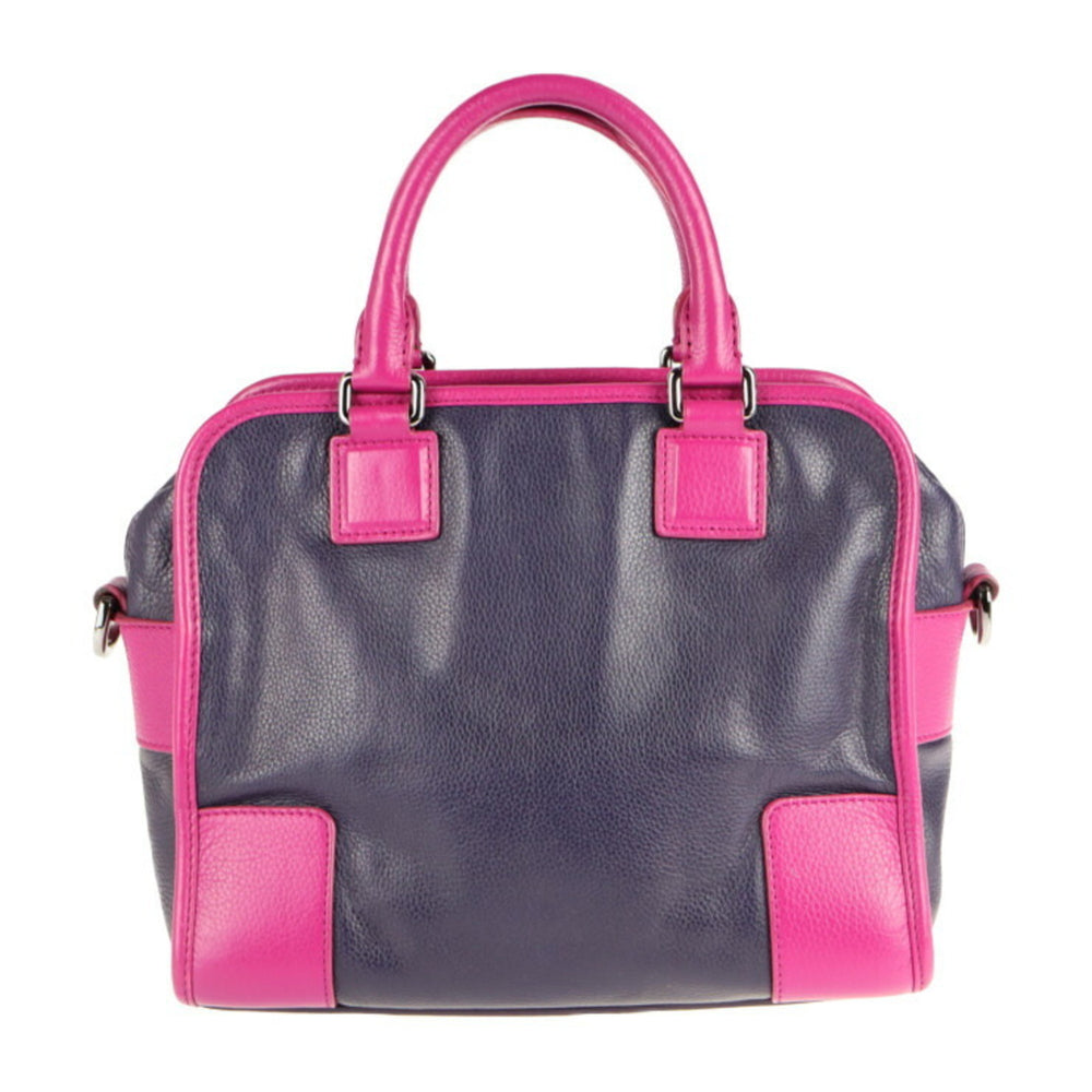 LOEWE Loewe Cruz handbag leather purple pink 2way bicolor — Like New