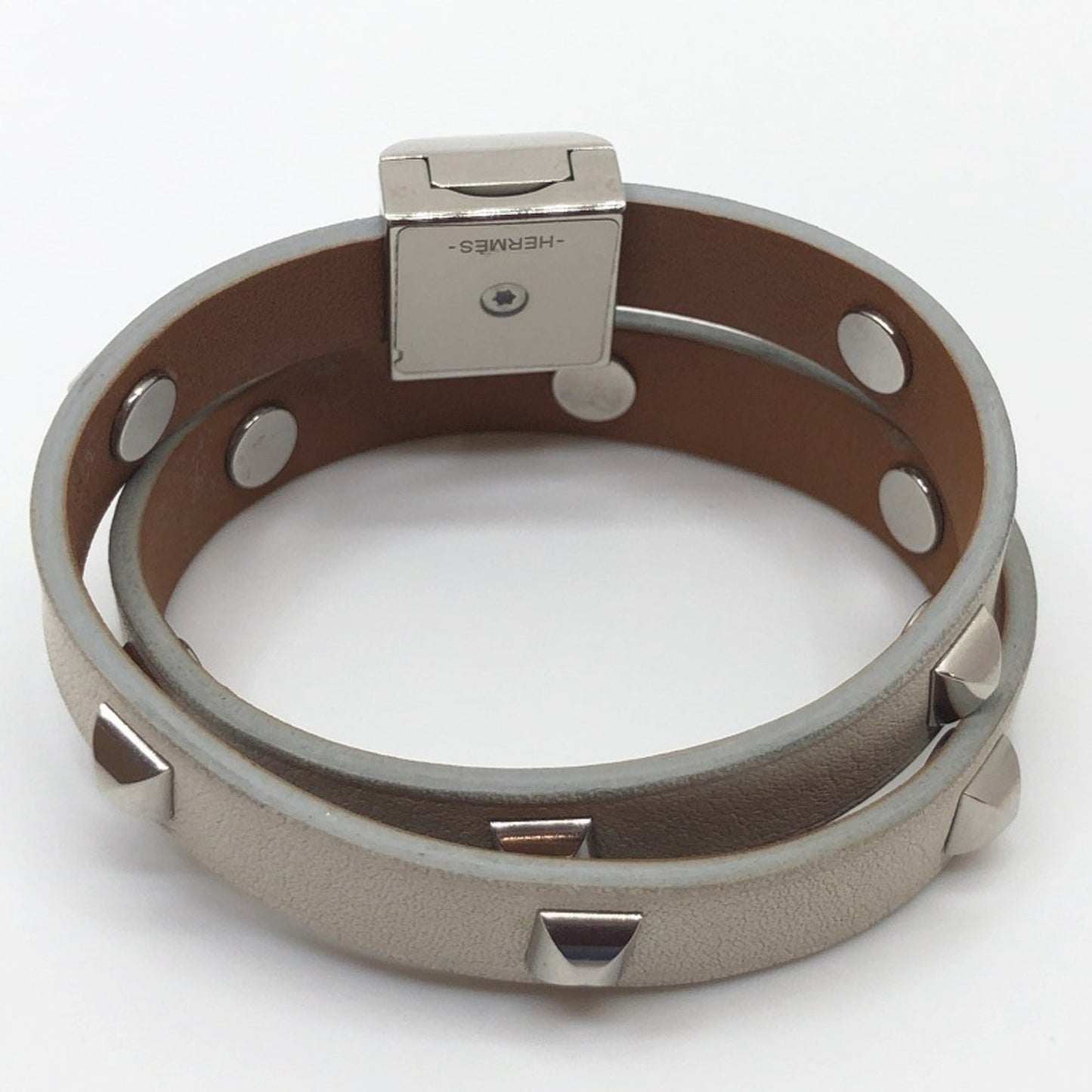 HERMES Hermes Bracelet T1 White Studs
