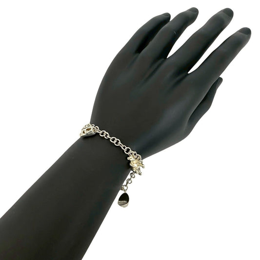 GUCCI 5 Charm Bracelet Dibear Silver 925 Chain 45913