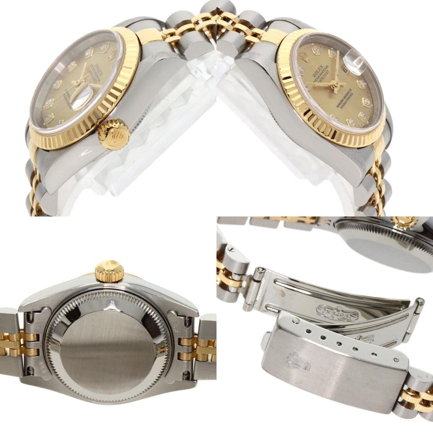 Rolex 69173G Datejust 10P Diamond Watch Stainless Steel SSxK18YG Ladies ROLEX