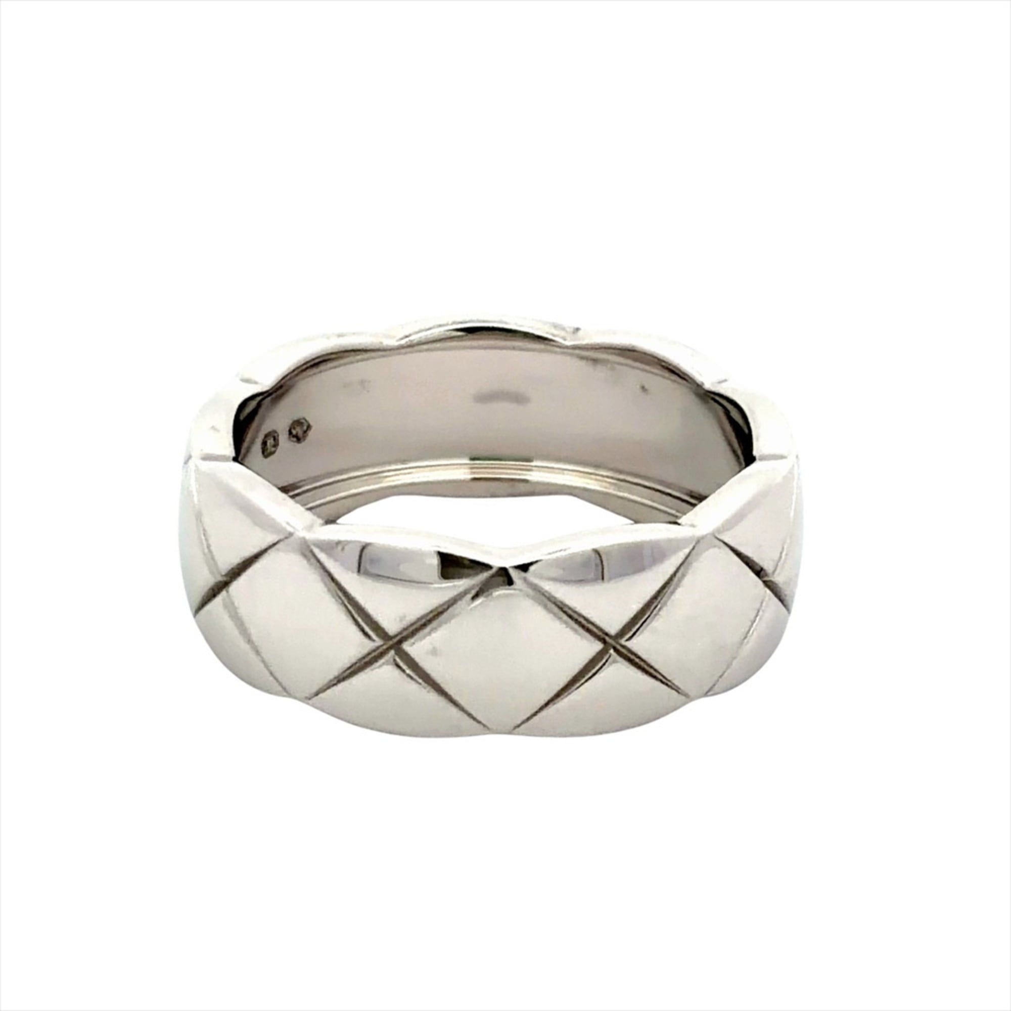 Chanel Coco Crush Medium Ring, Size #50, J10570, 18KWG, 5.9g, White Gold, Women's Ring — Like New