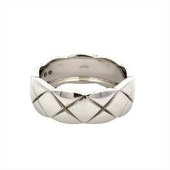Chanel Coco Crush Medium Ring, Size #50, J10570, 18KWG, 5.9g, White Gold, Women's Ring — Like New