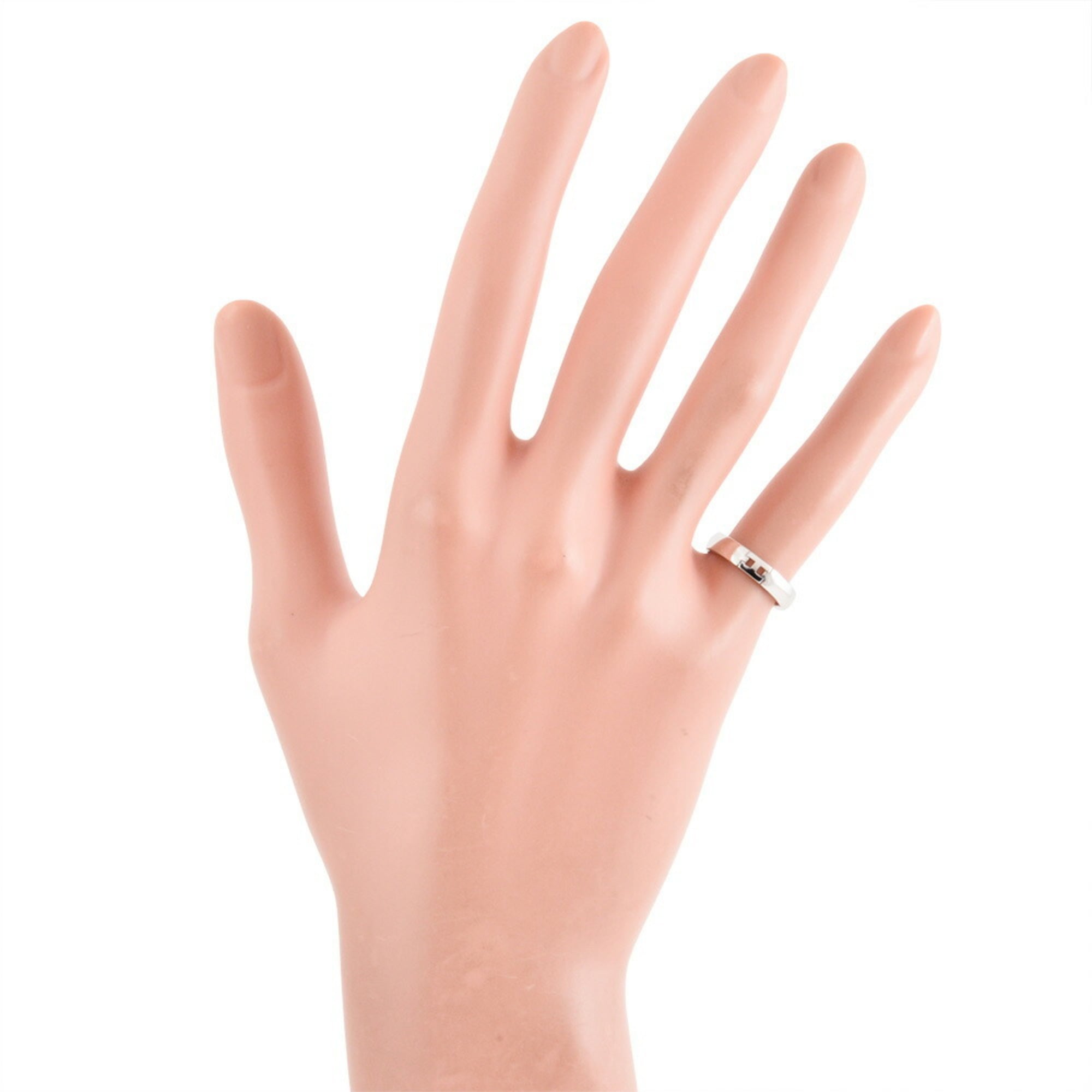 Hermes Hermès Ever Hercules Ring #47 18KWG 3.2g White Gold Women's — Like New