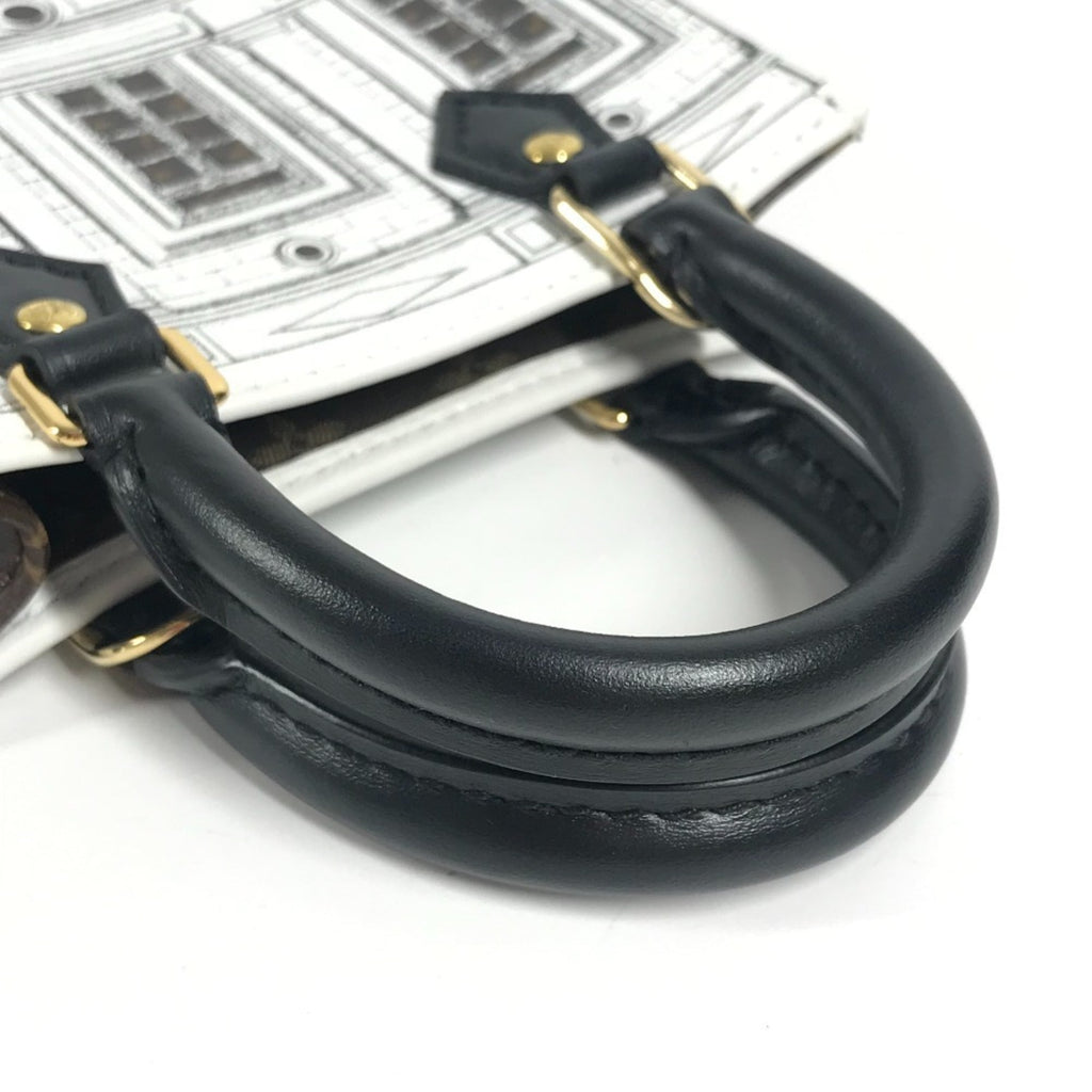 LOUIS VUITTON M80991 Fornasetti Collaboration Petite Sac Plat Bag, Crossbody Handbag, Pochette, 2-Way Shoulder Leather, Women's, White