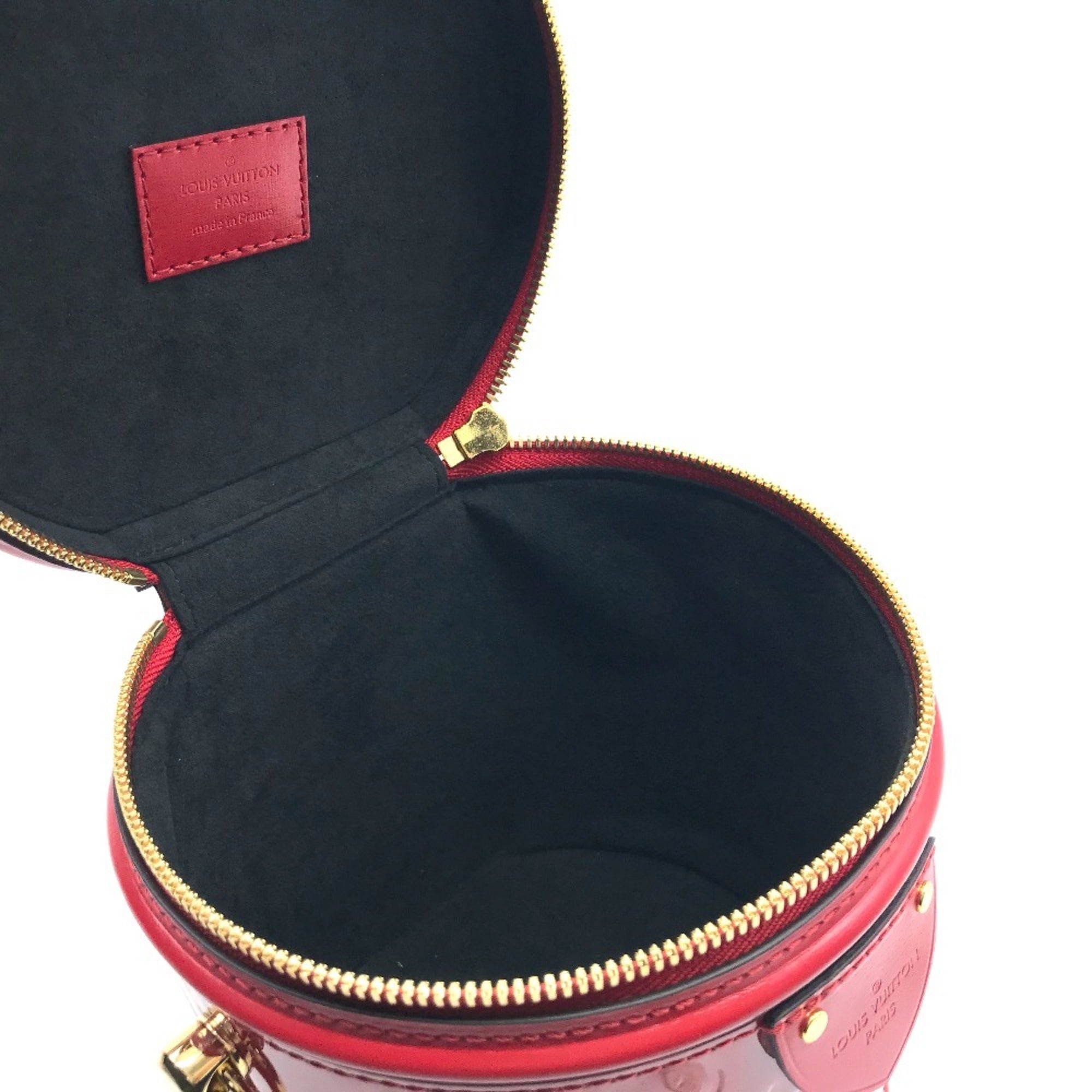 LOUIS VUITTON M53998 Monogram Vernis Cannes PM Handbag Patent Leather Women's Rouge Red — New - Store Return
