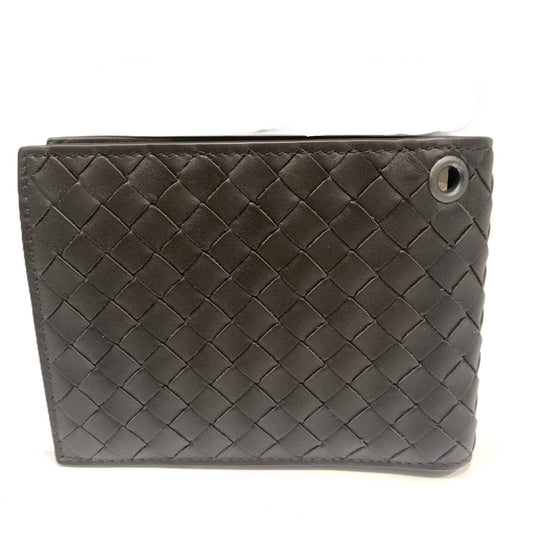 Bottega Veneta Bi-fold Wallet Intrecciato Calfskin Brown 113993
