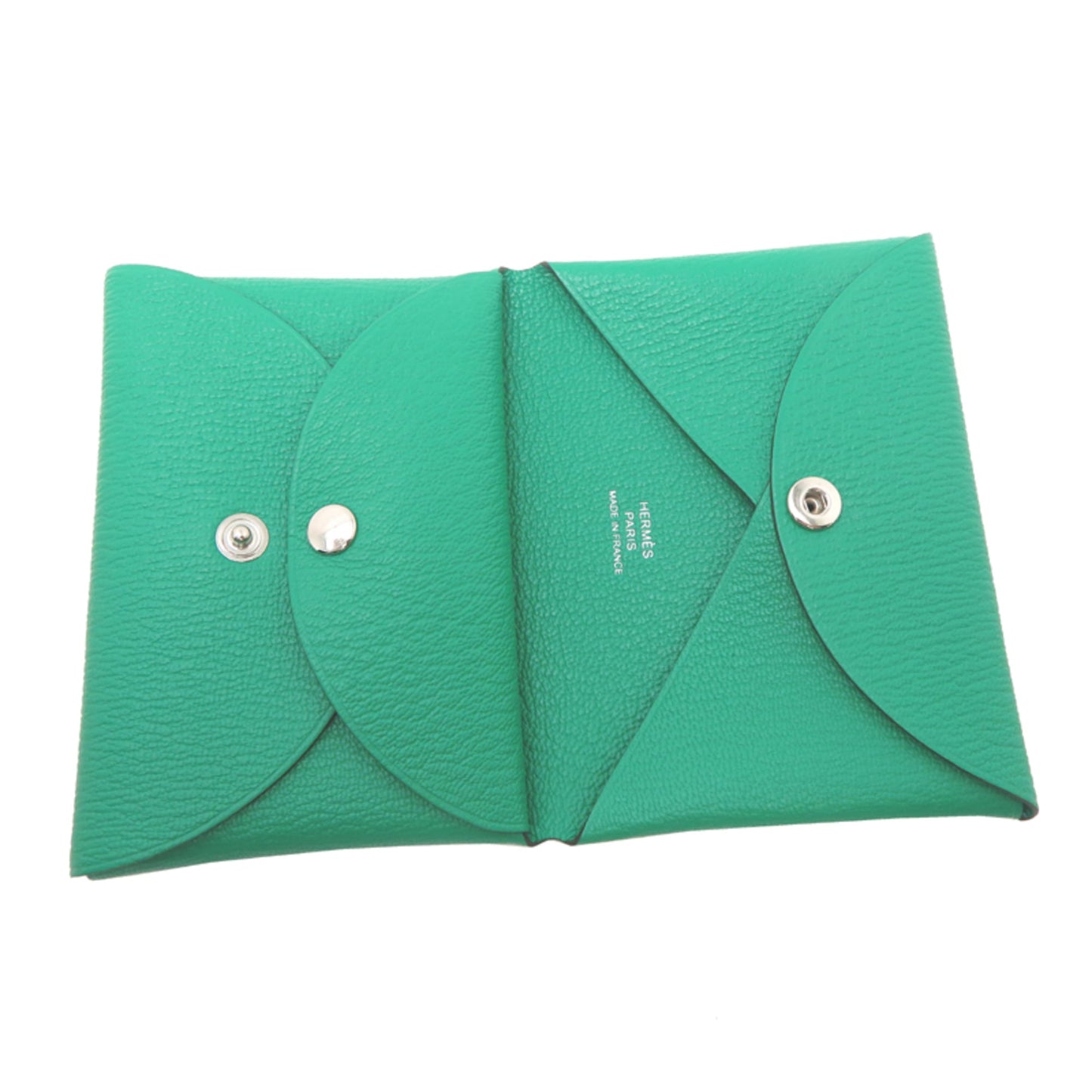 Hermes Hermès Calvi Duo W Stamp, 2024, Women's Coin Case, Chevre, Mint