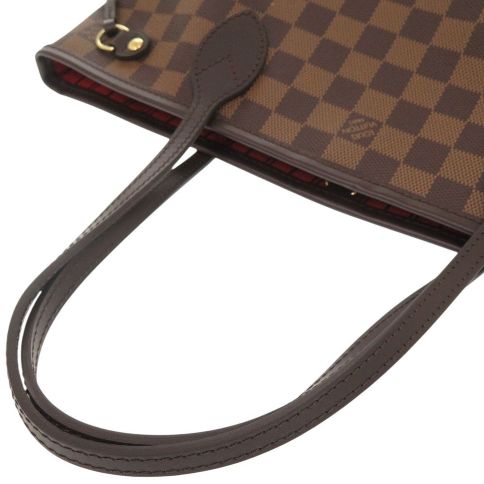 Like new Louis Vuitton Neverfull PM Damier Brown Tote Bag with Pouch N41359 LV 0701 LOUIS VUITTON — Like New