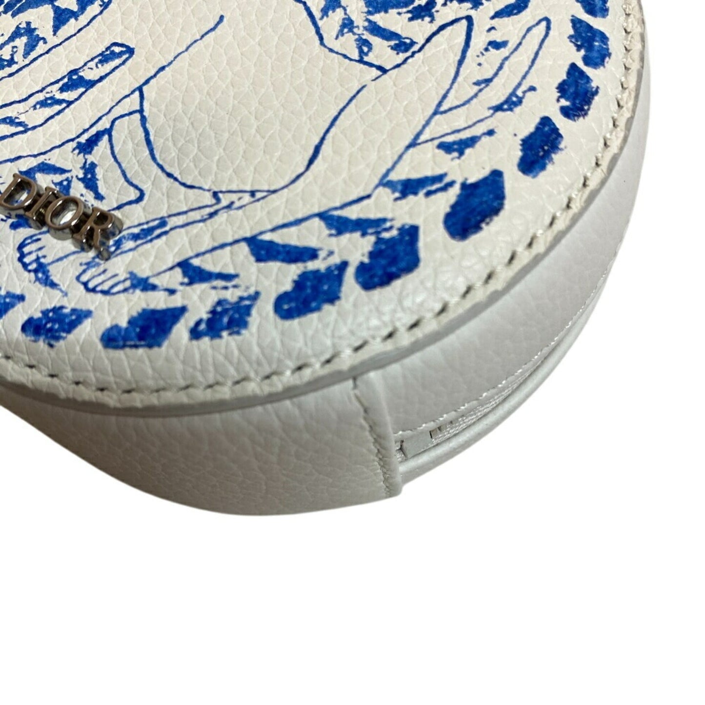 Christian Dior Yo-Yo Pouch with Strap, Dog, Hilton & Nell Collaboration, White, Unisex