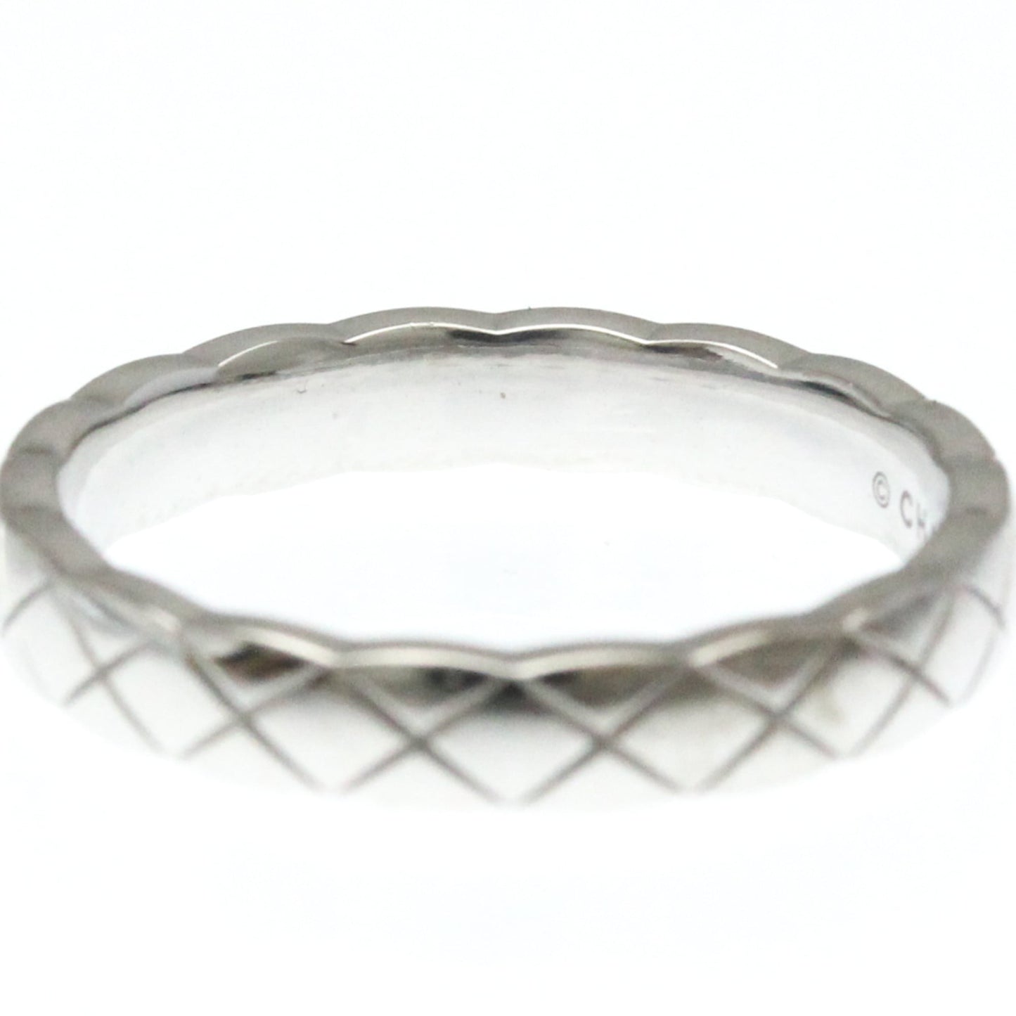 Chanel Coco Crush Ring Mini Model White Gold (18K) Fashion No Stone Band Ring Silver